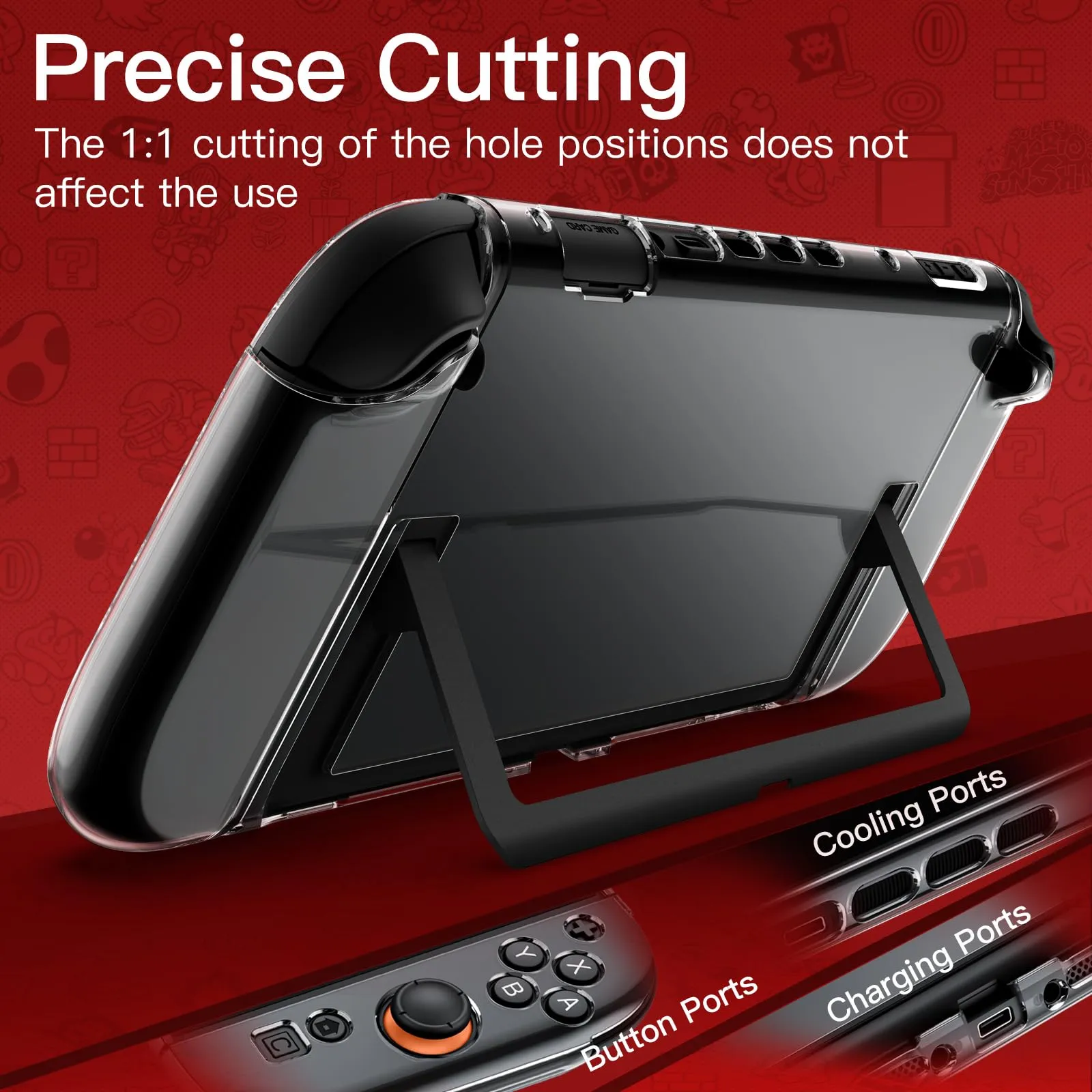 JETech Custodia Dockable per Nintendo Switch 2 (2025), Trasparente - immagine 4