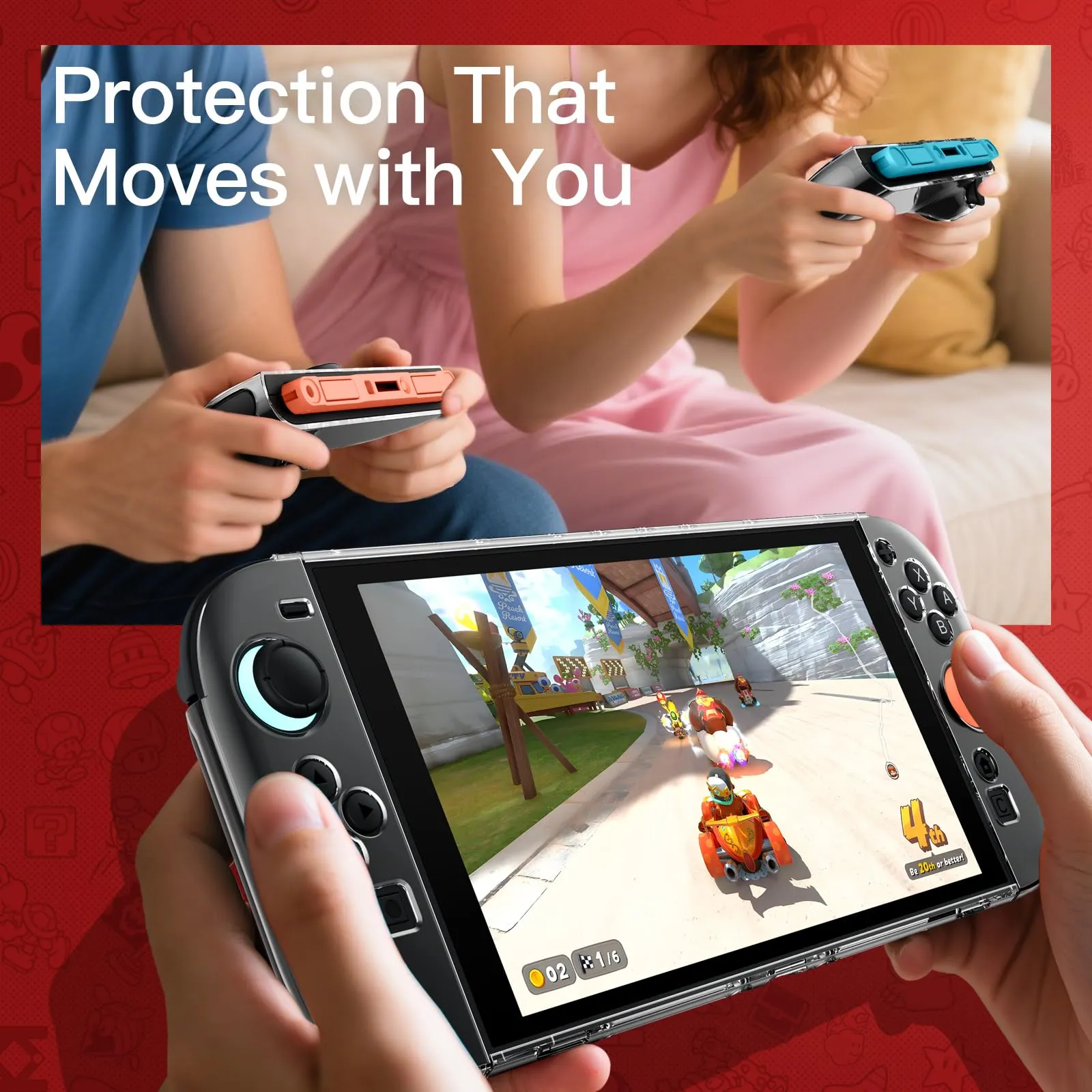 JETech Custodia Dockable per Nintendo Switch 2 (2025), Trasparente - immagine 6
