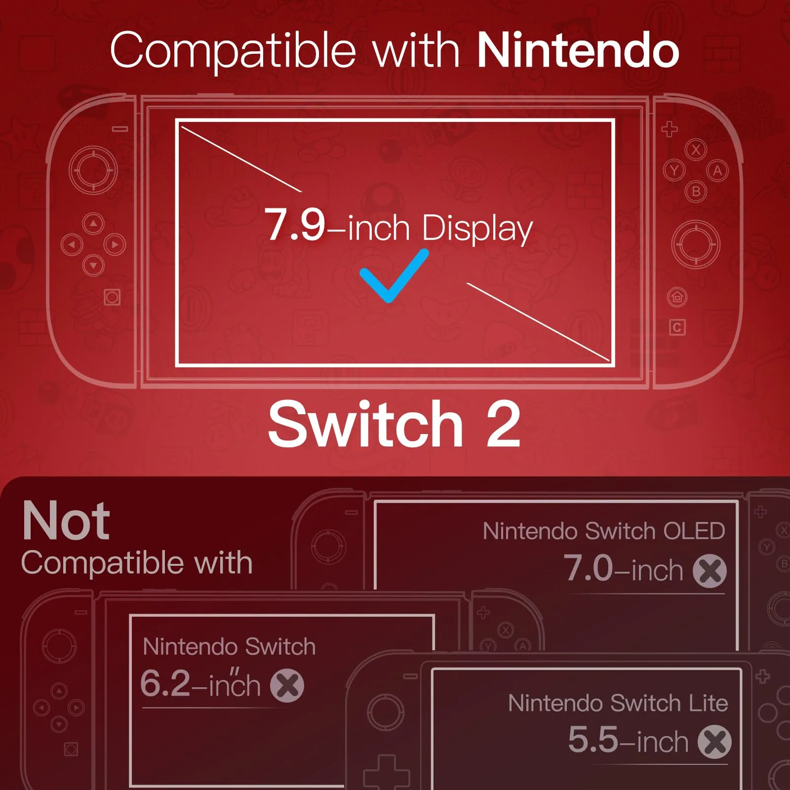 JETech Custodia Dockable per Nintendo Switch 2 (2025), Trasparente - immagine 7