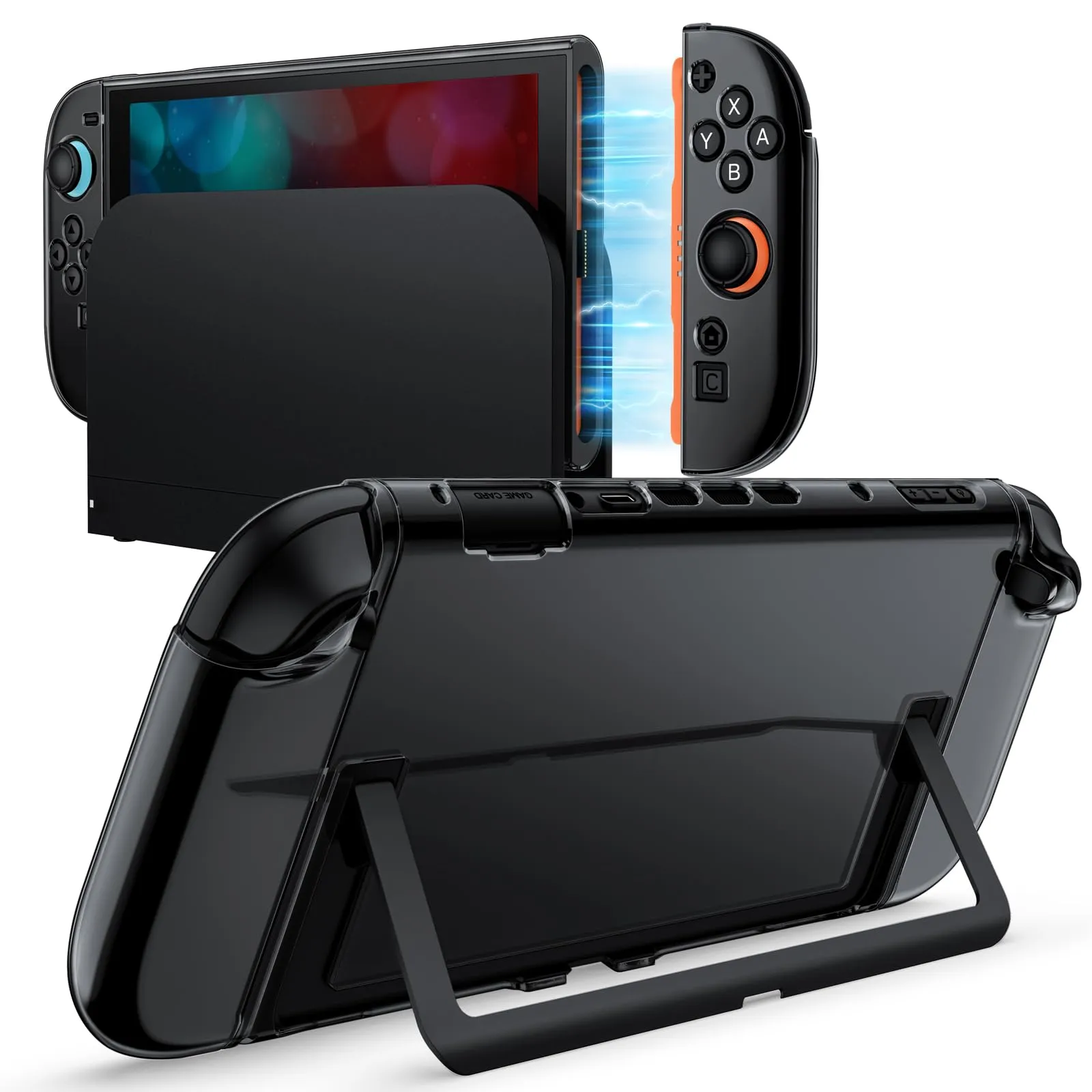 JETech Custodia Dockable per Nintendo Switch 2, Nero - immagine 1