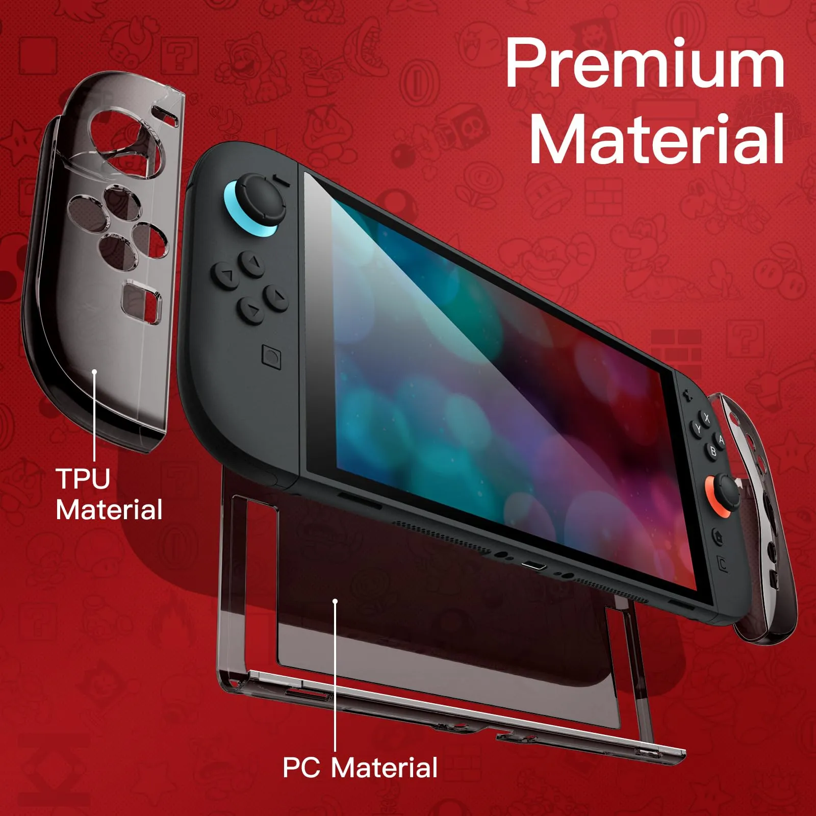 JETech Custodia Dockable per Nintendo Switch 2, Nero - immagine 2