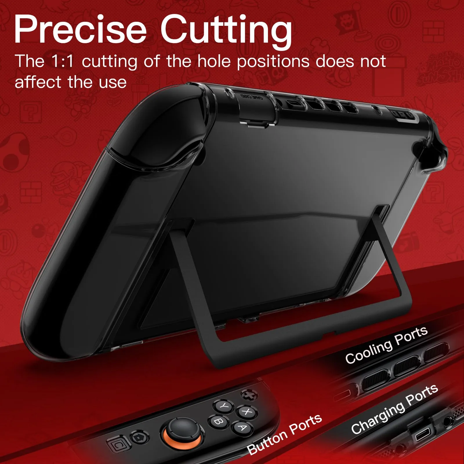 JETech Custodia Dockable per Nintendo Switch 2, Nero - immagine 4