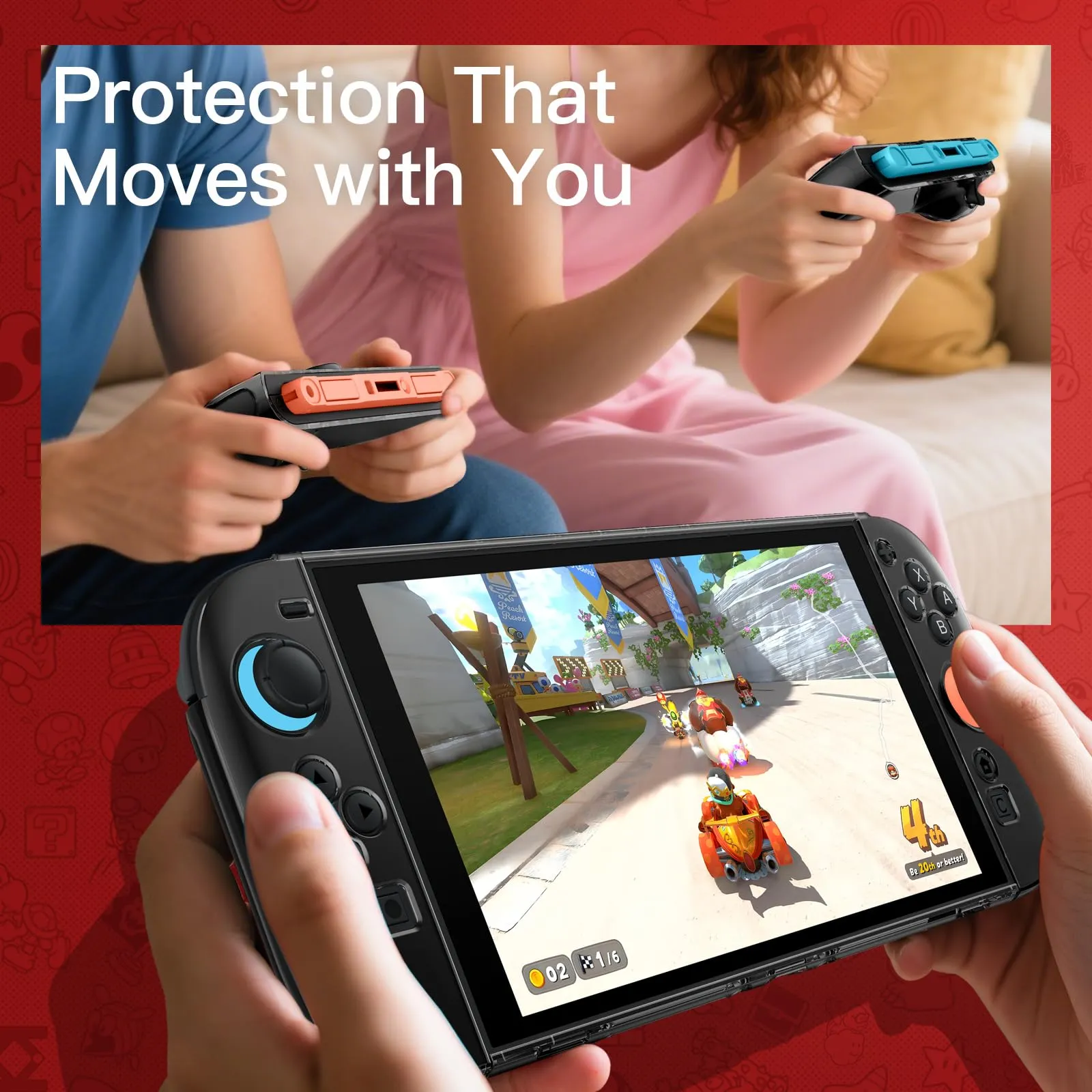 JETech Custodia Dockable per Nintendo Switch 2, Nero - immagine 6