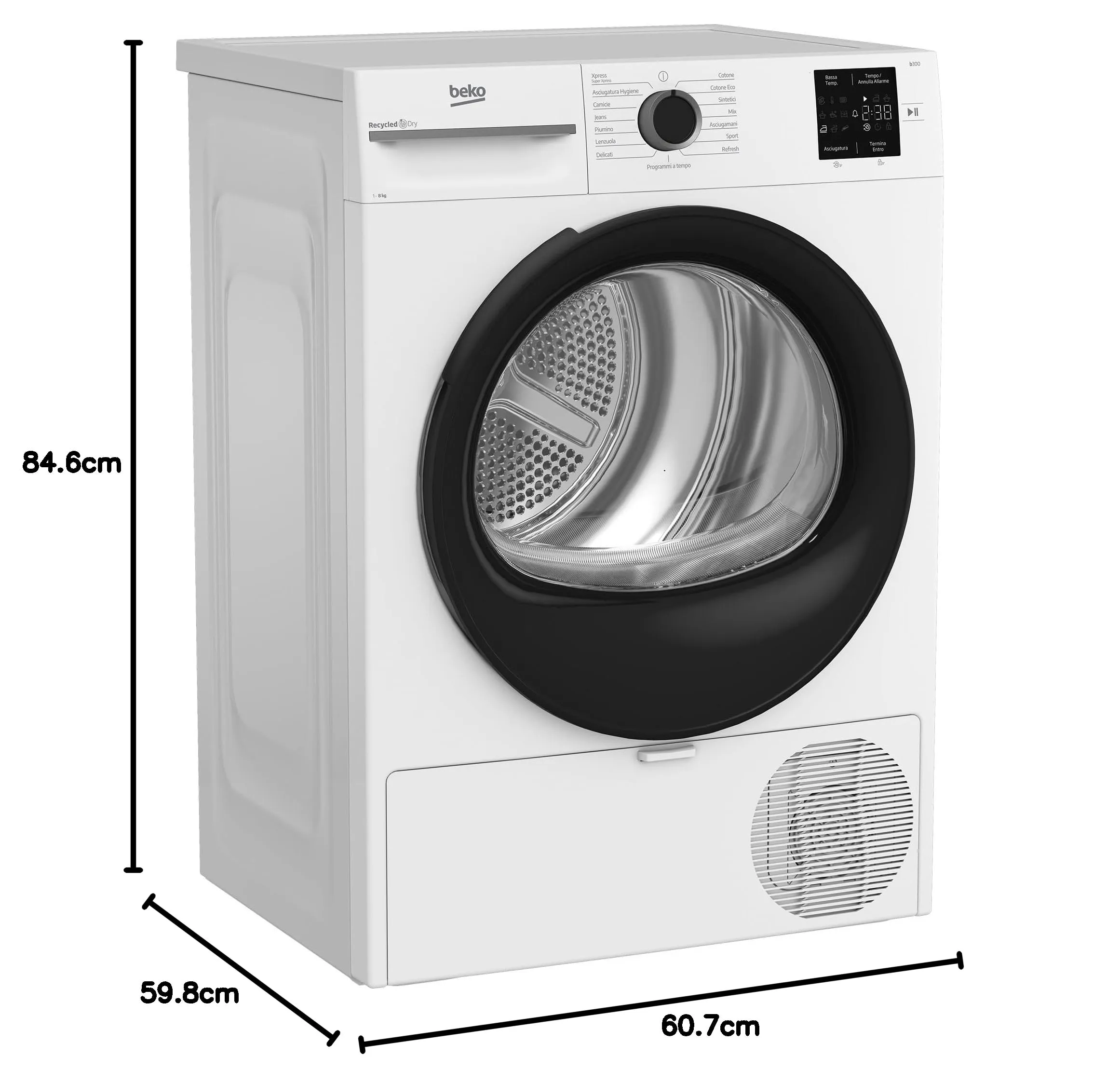 Beko BMTAM93EB Asciugatrice a Libera Installazione 9 kg, Classe D - immagine 8