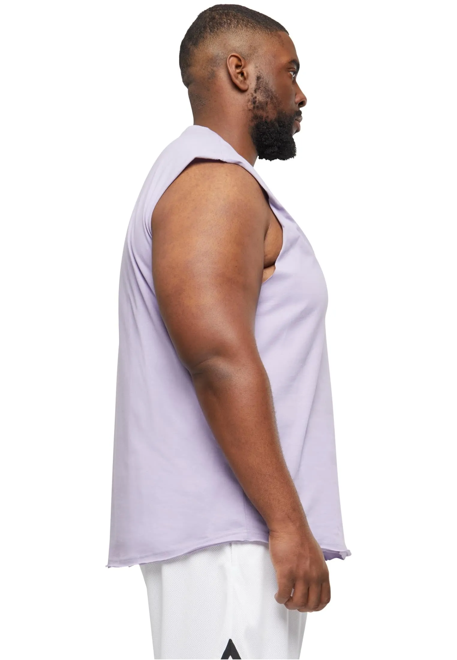 Urban Classics Open Edge Sleeveless Tee - Dustylilac, XXL - immagine 2