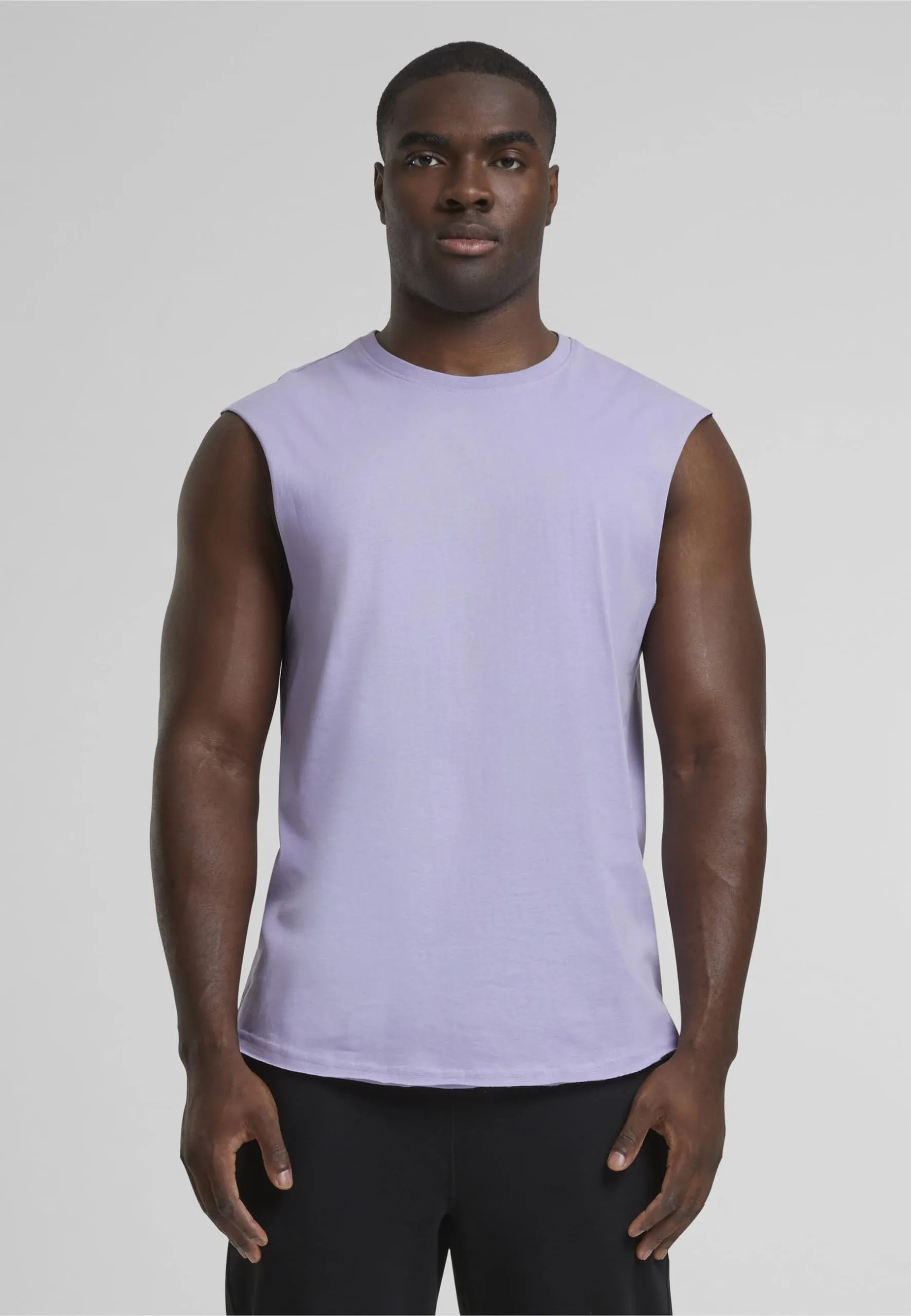 Urban Classics Open Edge Sleeveless Tee - Dustylilac, XXL - immagine 3