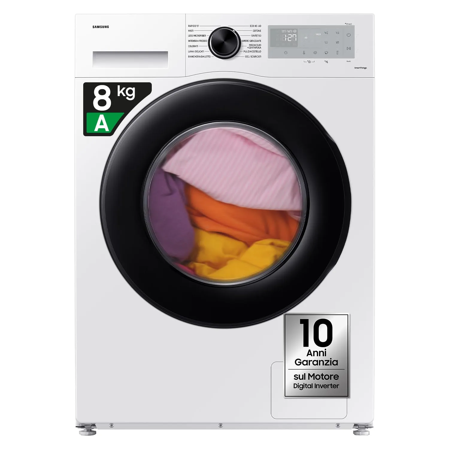 Samsung Crystal Clean WW80CGC04DAHET Lavatrice Libera Installazione 8 kg 1400 RPM Wifi Ecobubble Vapore Igienizzante Carica Frontale - immagine 1