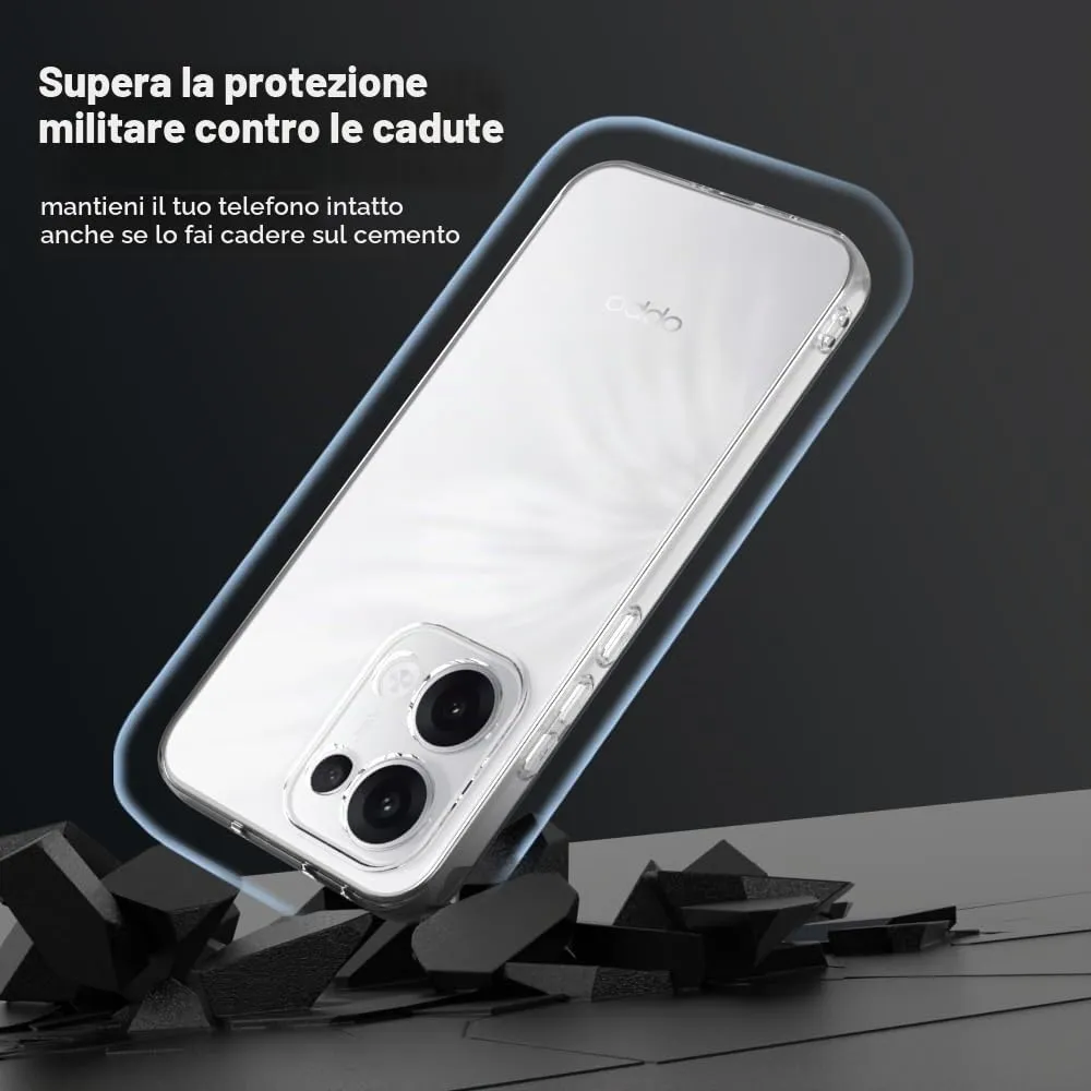Captor Cover Oppo Reno 13 5G, Silicone Trasparente Anti-Ingiallimento - immagine 6