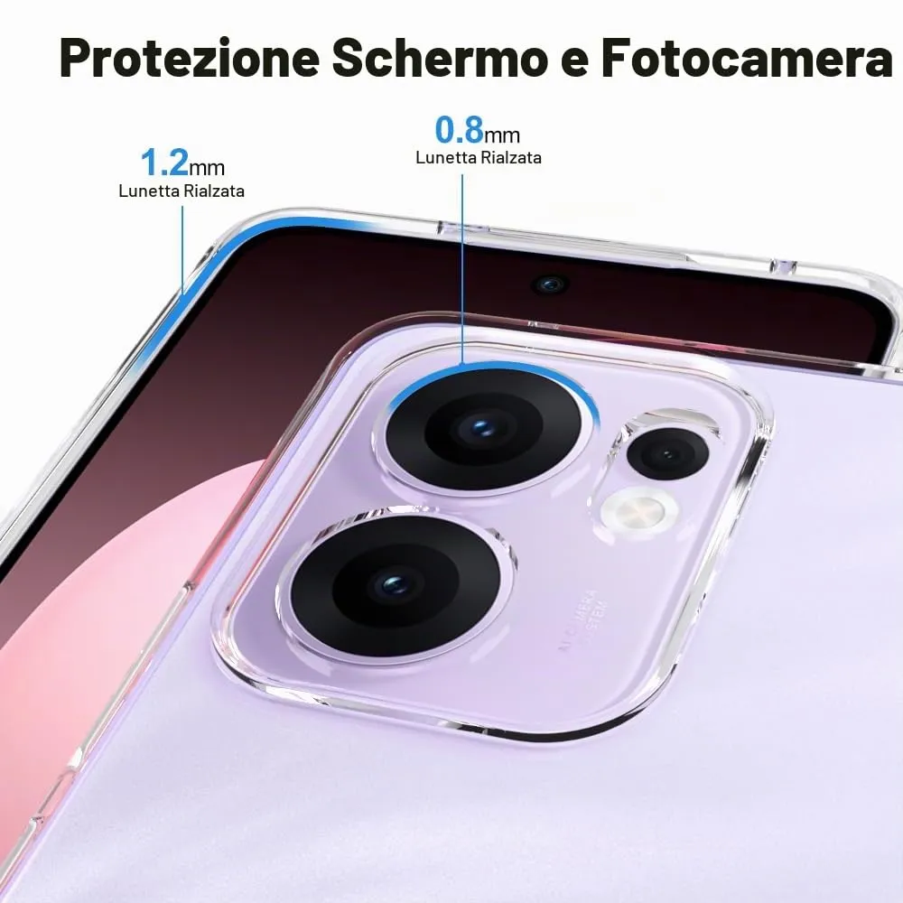 Captor Cover for Oppo Reno 13F / 13FS 5G, Transparent Soft Silicone Case, Anti-Scratch and Anti-Yellowing - immagine 2