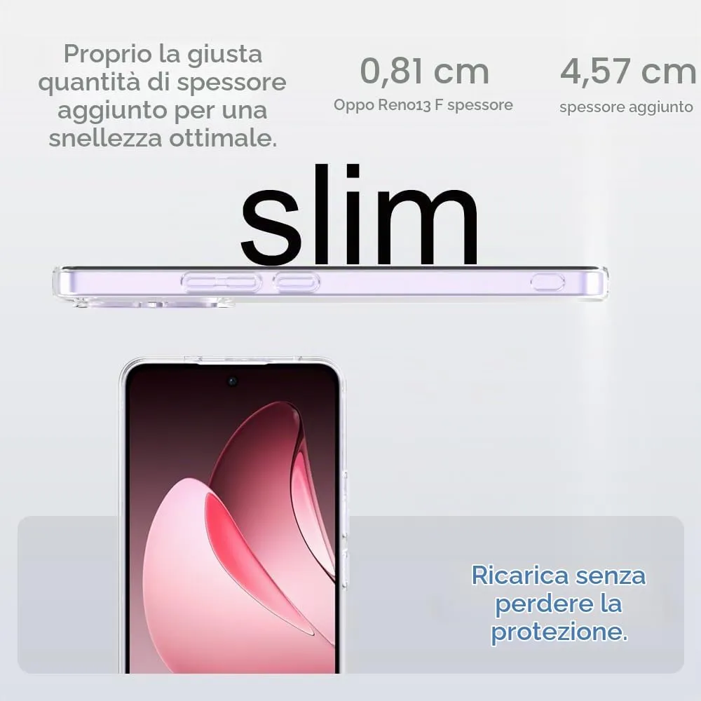 Captor Cover for Oppo Reno 13F / 13FS 5G, Transparent Soft Silicone Case, Anti-Scratch and Anti-Yellowing - immagine 7