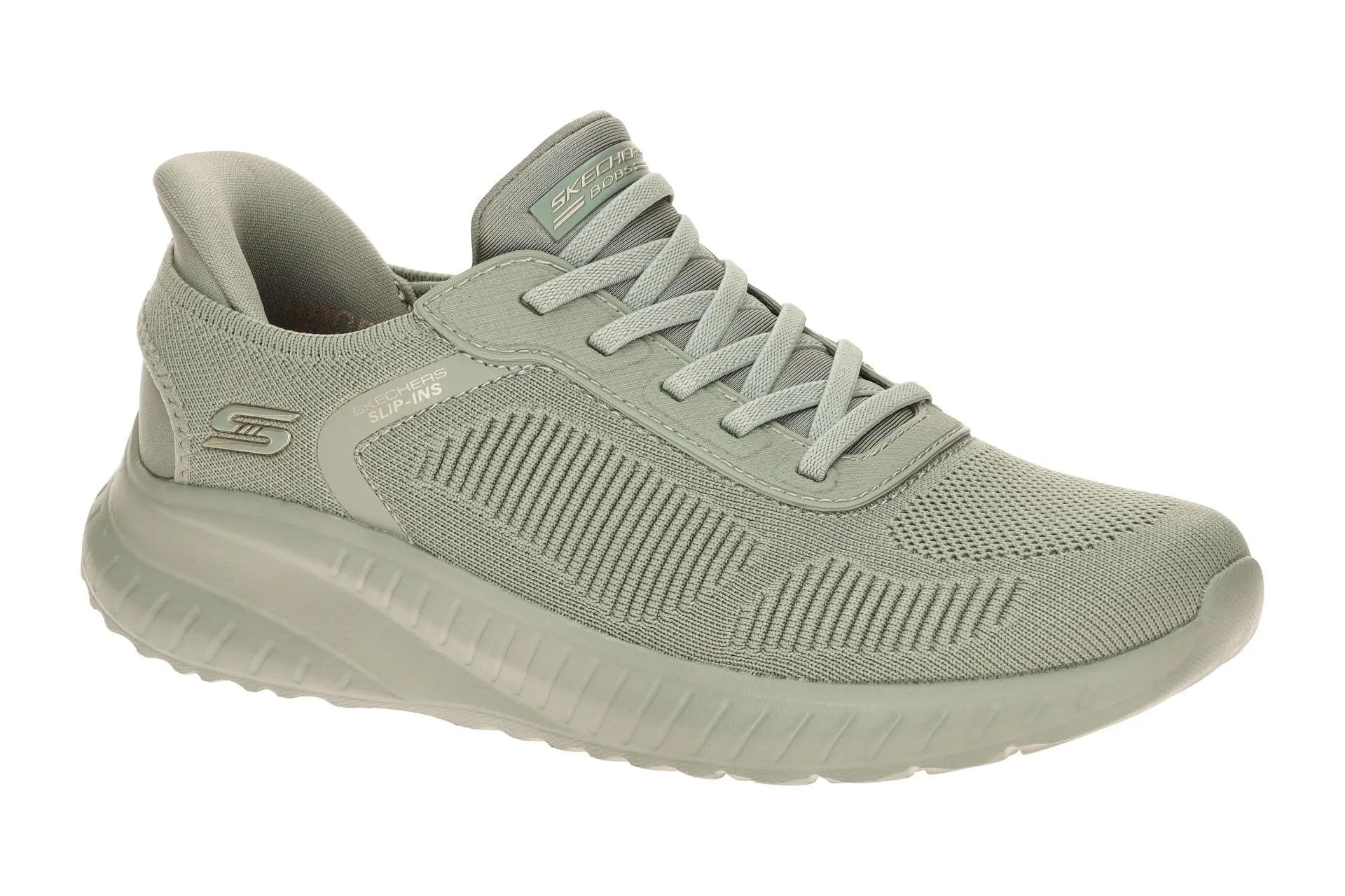 Skechers Bobs Squad Chaos Current Muse Scarpe da Allenamento, Olive Textile, 40 EU - immagine 1