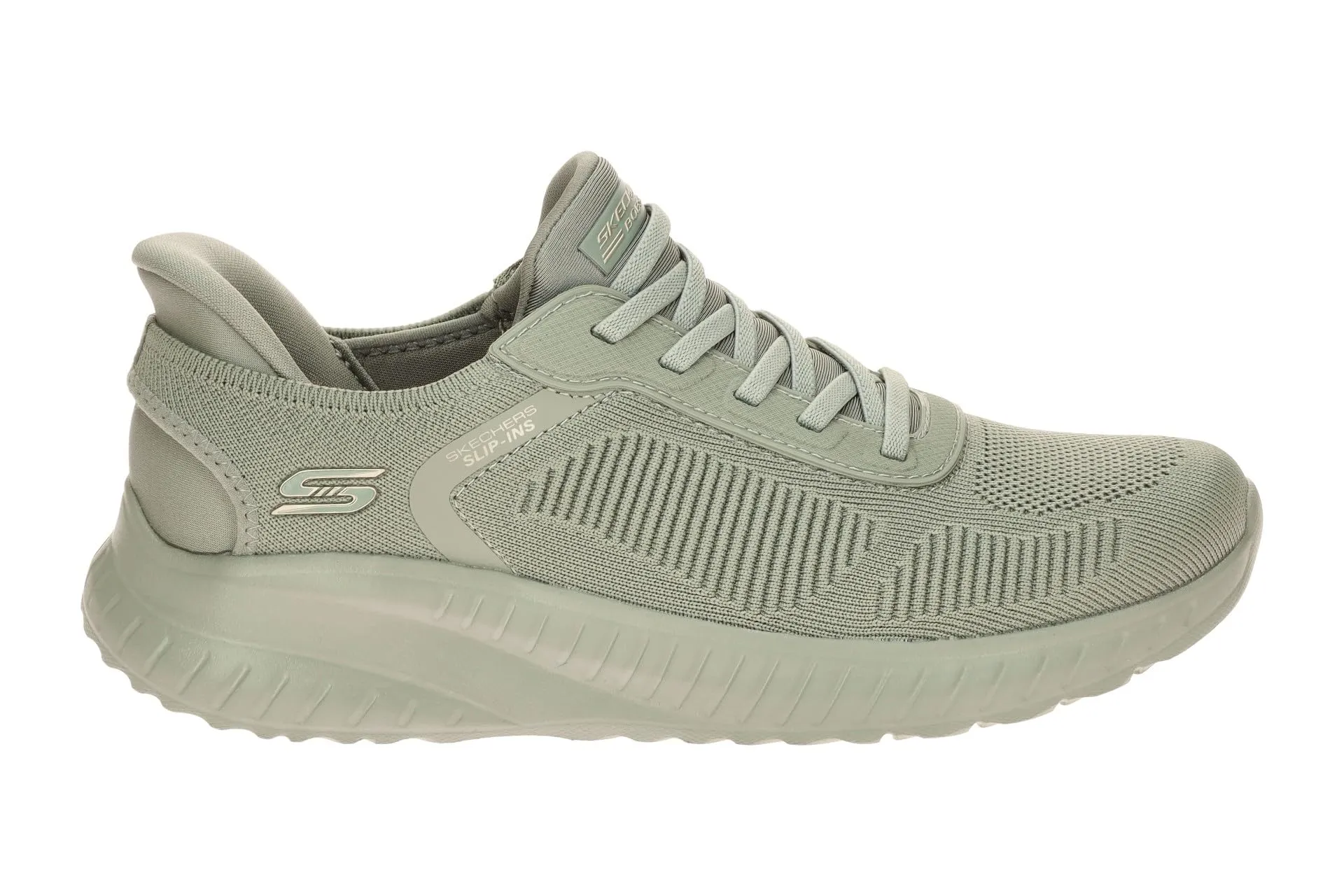 Skechers Bobs Squad Chaos Current Muse Scarpe da Allenamento, Olive Textile, 40 EU - immagine 2