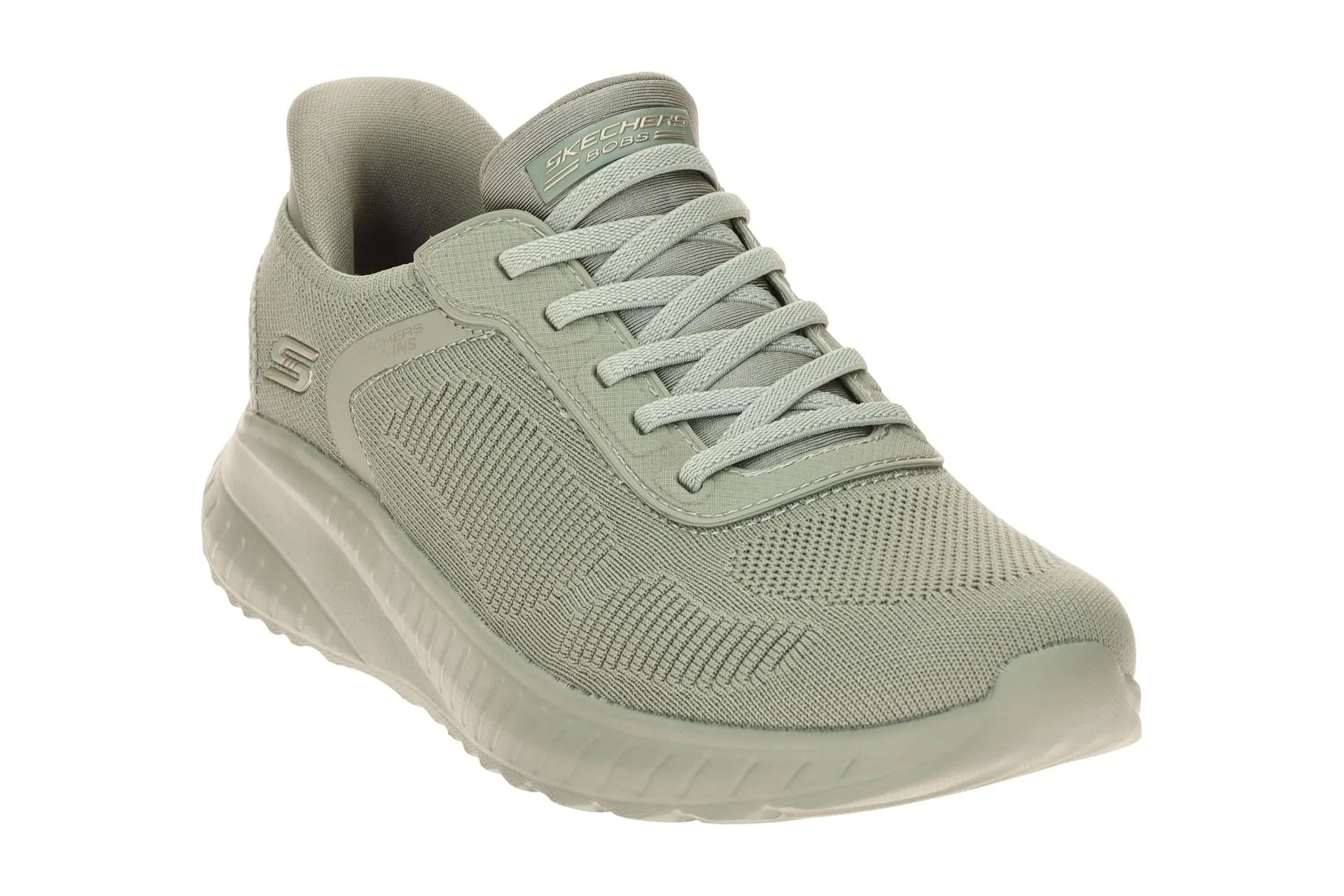 Skechers Bobs Squad Chaos Current Muse Scarpe da Allenamento, Olive Textile, 40 EU - immagine 3