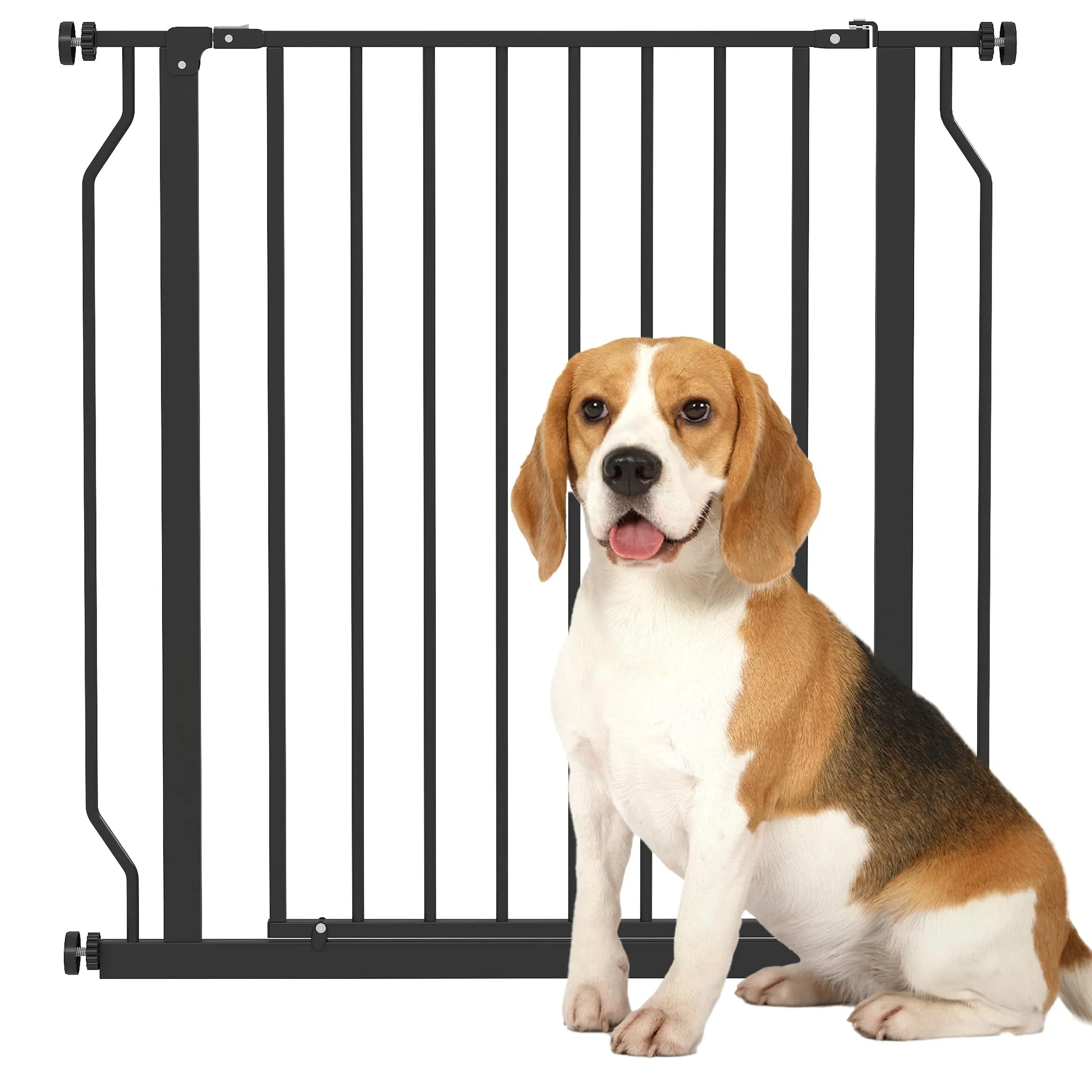 PawHut Cancelletto di Sicurezza per Cani Estensibile, 75-85x76 cm, Nero - immagine 1