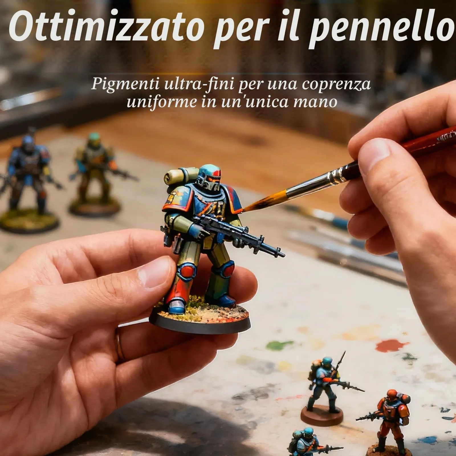X ARTY HUB Set di Colori Acrilici per Modellismo, 20 Colori e 3 Pennelli - immagine 4