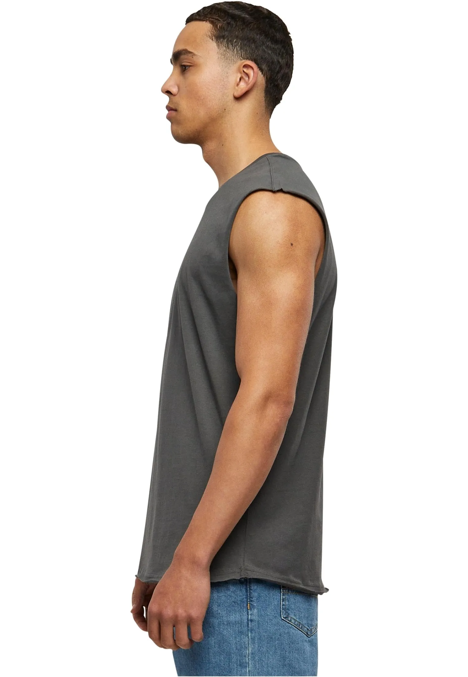 Urban Classics Open Edge Sleeveless Tee - Ombra Scura, XXXL - immagine 2