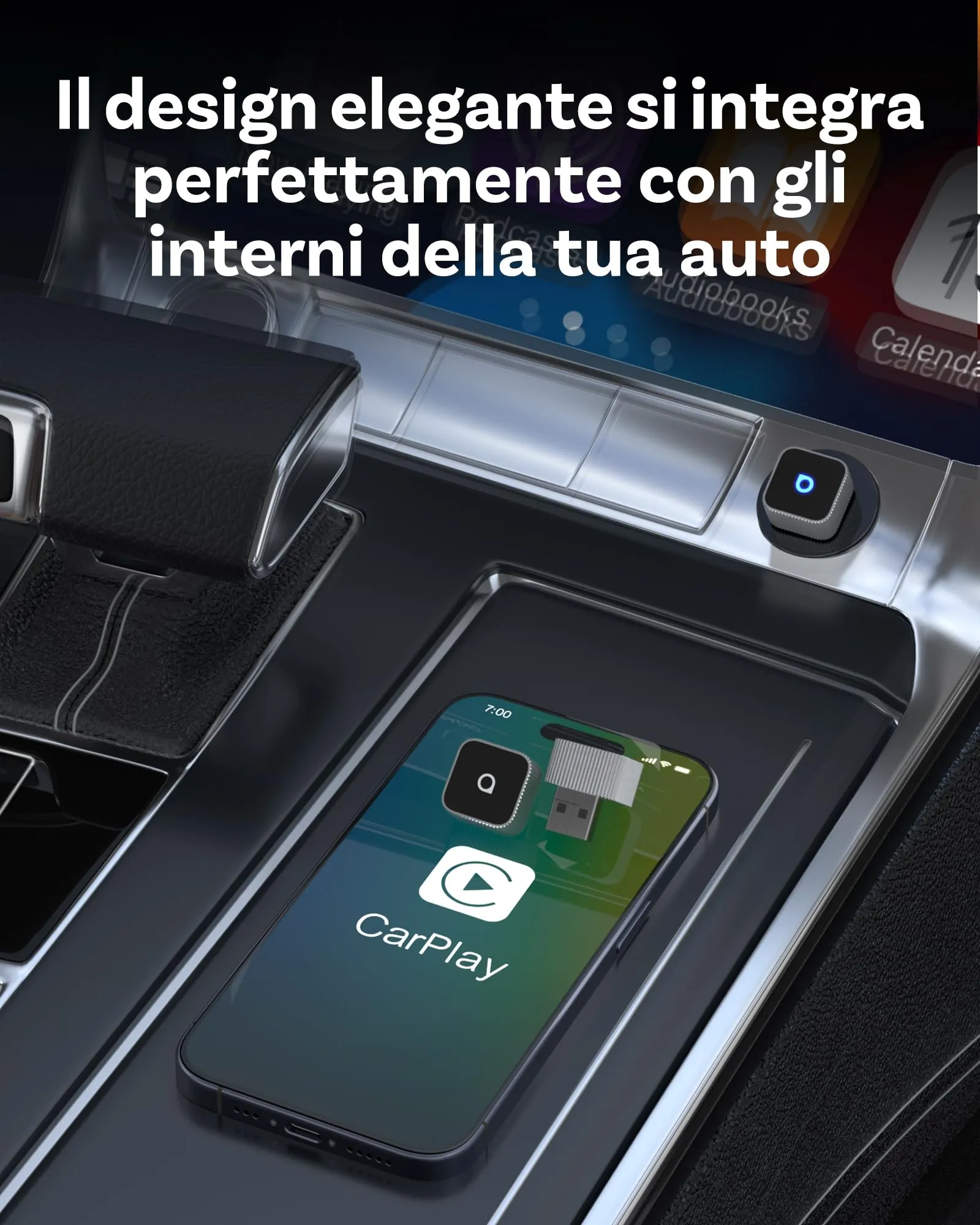 OTTOCAST MINI 3.0 Slim 2026 Wireless CarPlay & Android Auto Adapter - immagine 4