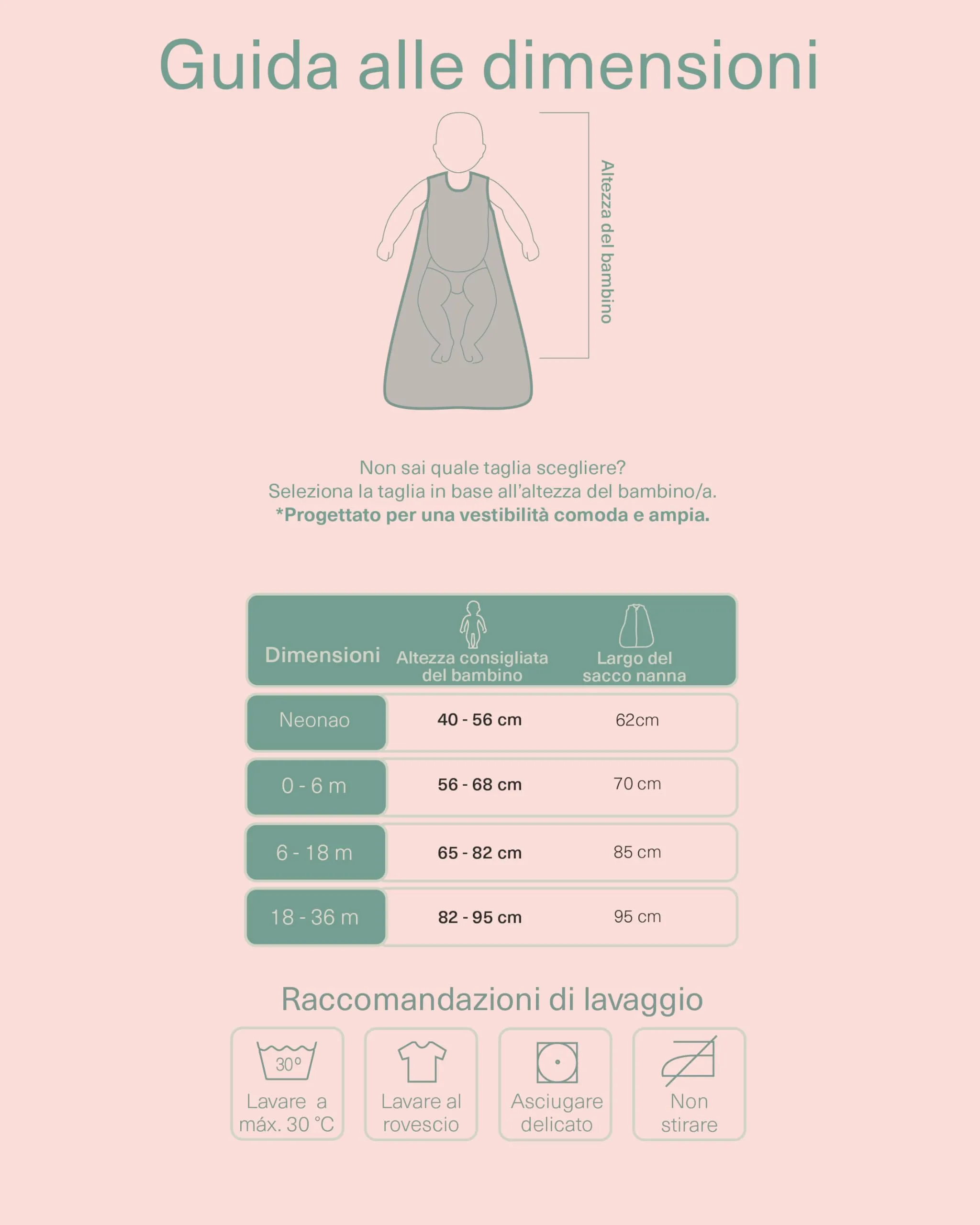 molis & co Sacco Nanna 1 TOG per Neonato 6-18 mesi, 100% Cotone Oeko-Tex, Tomatoes - immagine 2