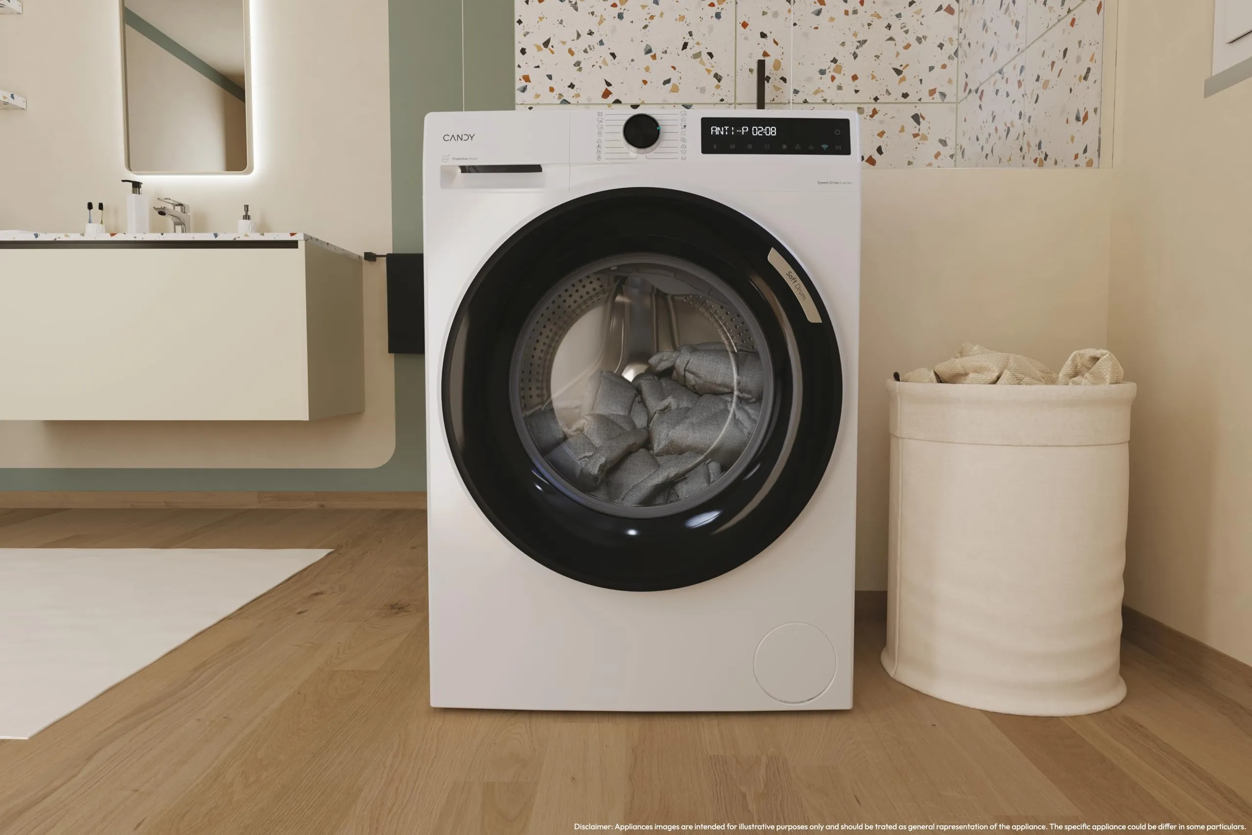 Candy ProWash 500 Lavatrice 10 kg, 1400 giri, Classe A-20%, Bianca - immagine 4