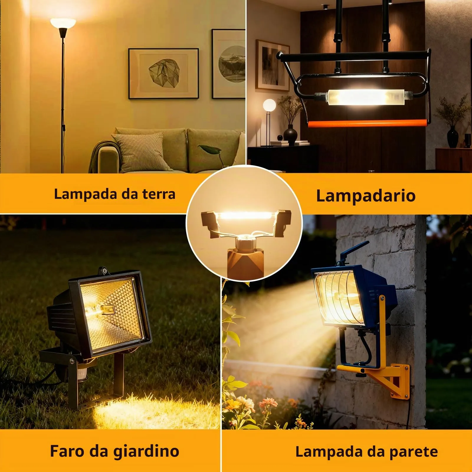 Caldarax Lampadina Alogena R7s 118mm 150W, 230V, 2250LM, Bianco Caldo 2700K, Dimmerabile, 6 Pezzi - immagine 6