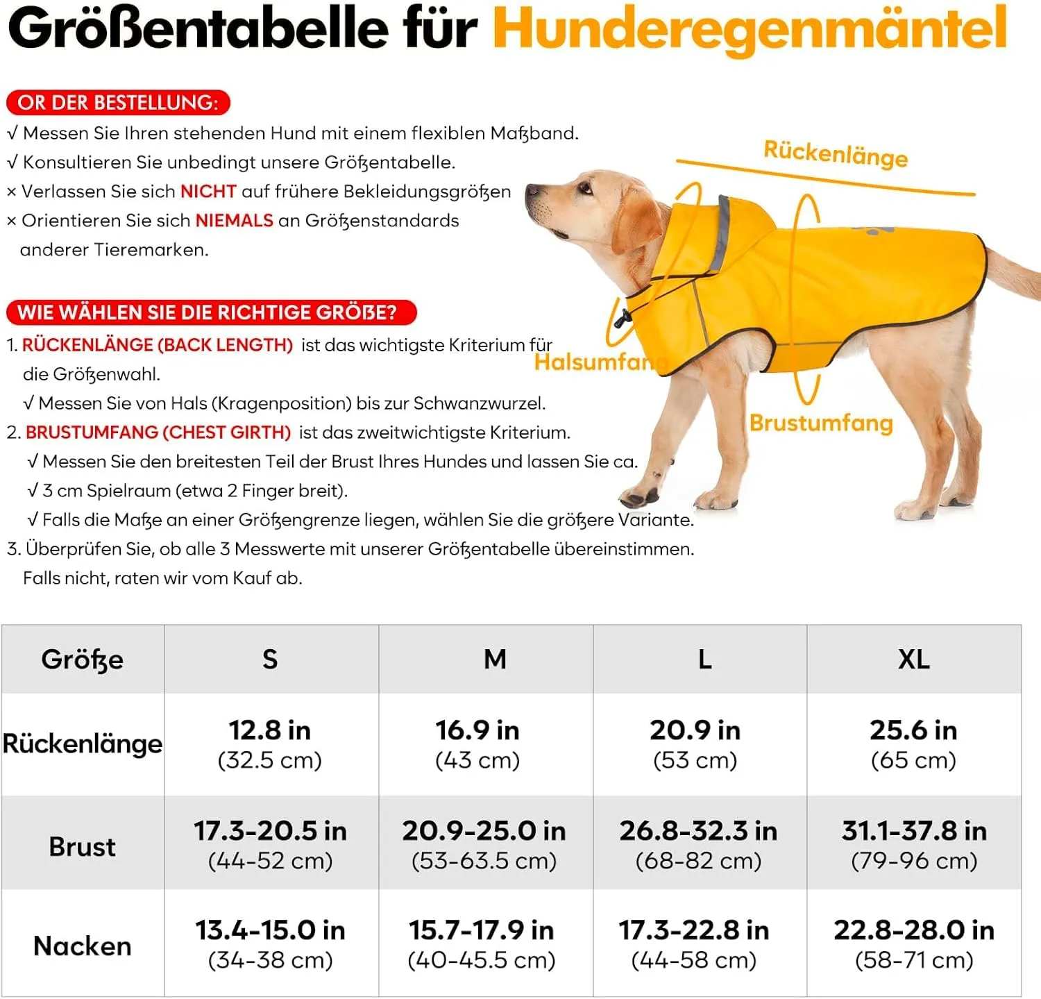 Cappotto impermeabile per cani DQGHQME con cappuccio e strisce riflettenti, Taglia M, Giallo - immagine 7