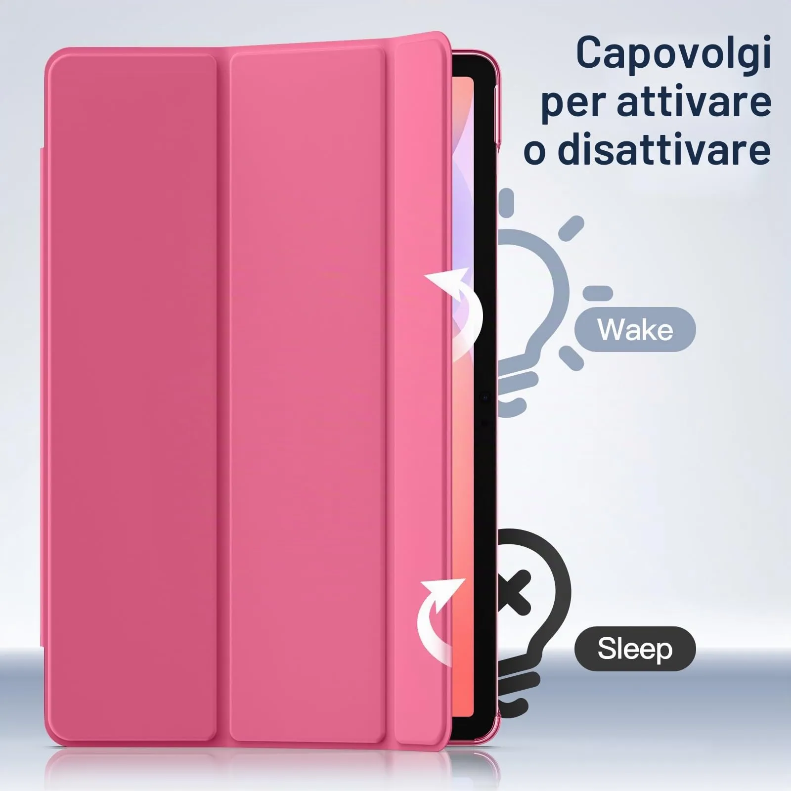 JETech Custodia per Samsung Galaxy Tab S10 Lite / S10 FE / S9 FE 10,9", Rosa - immagine 4