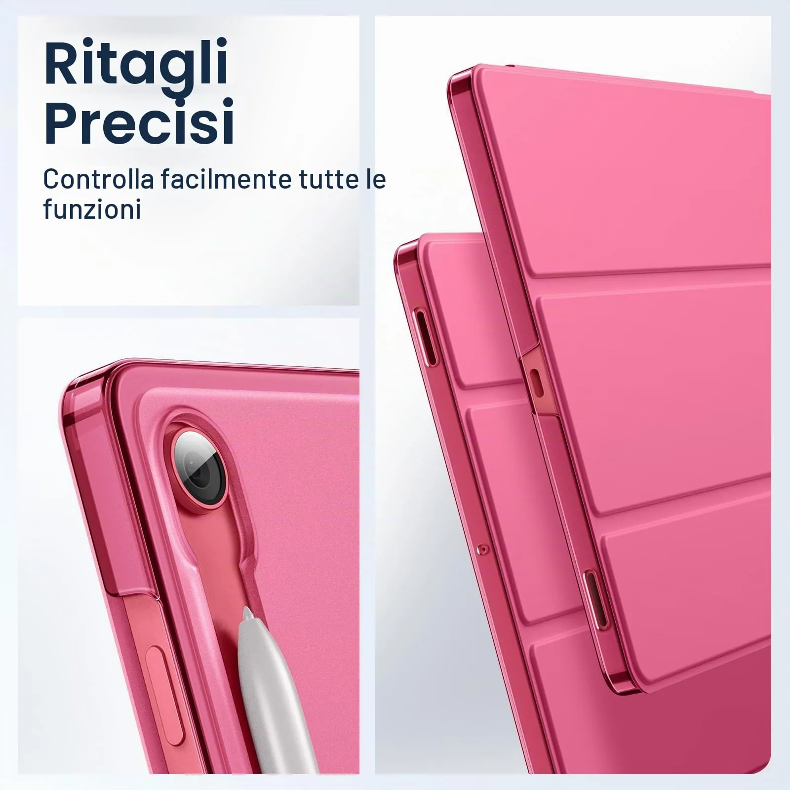 JETech Custodia per Samsung Galaxy Tab S10 Lite / S10 FE / S9 FE 10,9", Rosa - immagine 6
