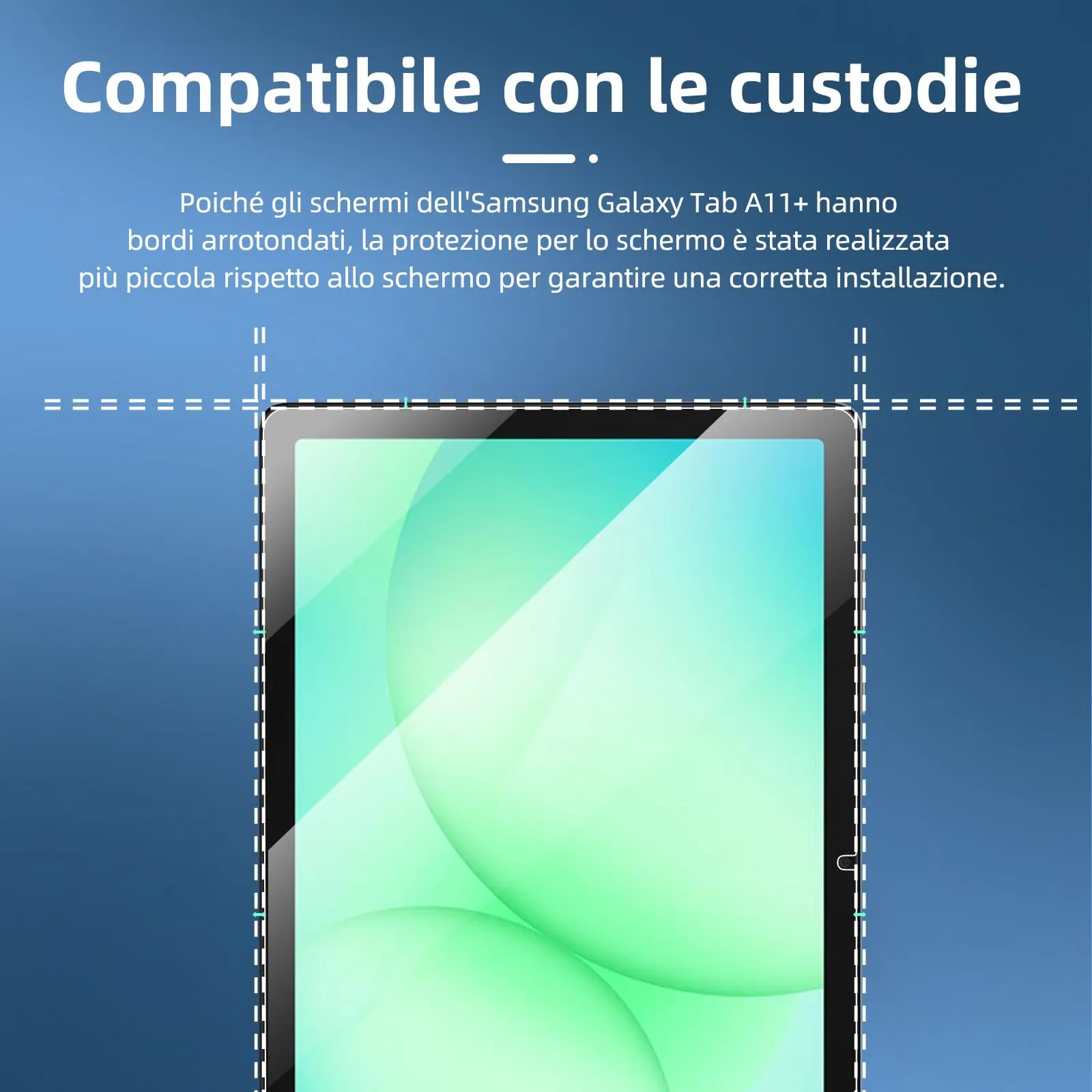 NEW'C Pellicola in Vetro Temperato per Samsung Galaxy Tab A11+ (11 pollici) - immagine 3