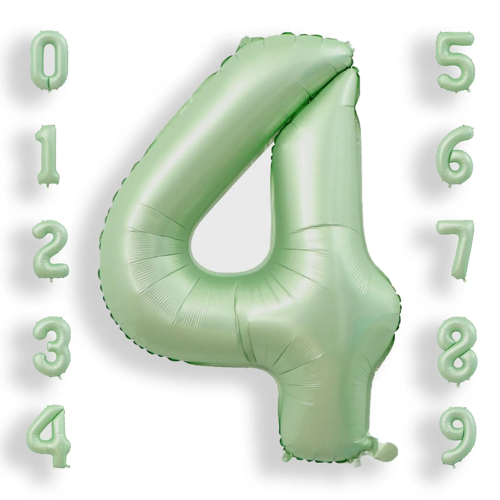 AULE Palloncino Numero 4 Verde Salvia 101 cm - immagine 1
