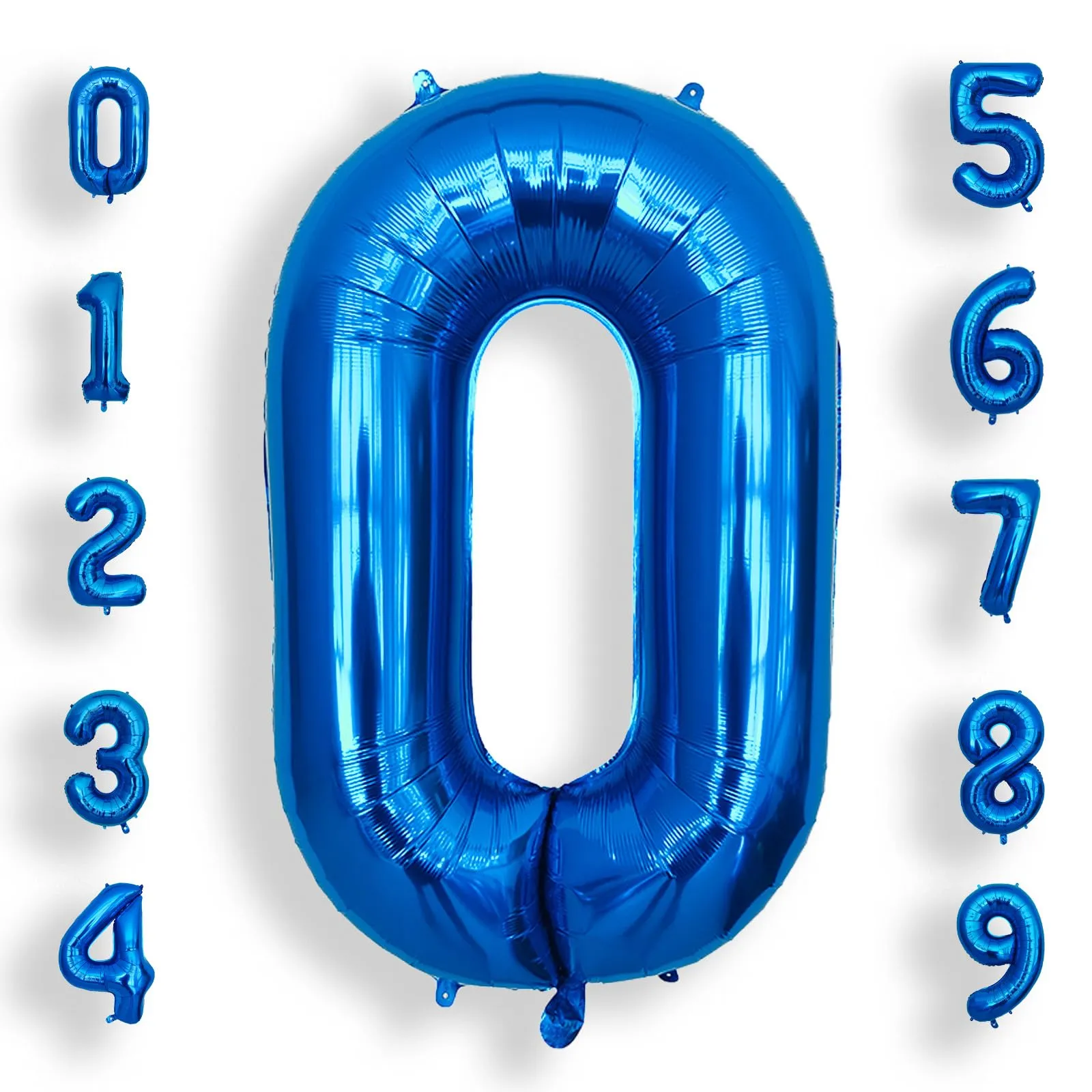 AULE Palloncino Numero 0 Blu 101 cm - immagine 1