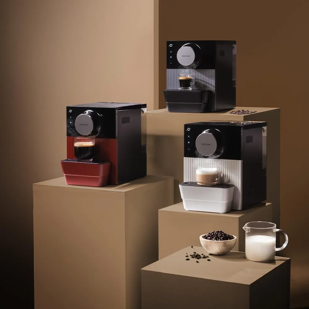 Cecotec Cremmaet Cube Macchina da Caffè Superautomatica, Rosso, 1350 W, 19 bar - immagine 2