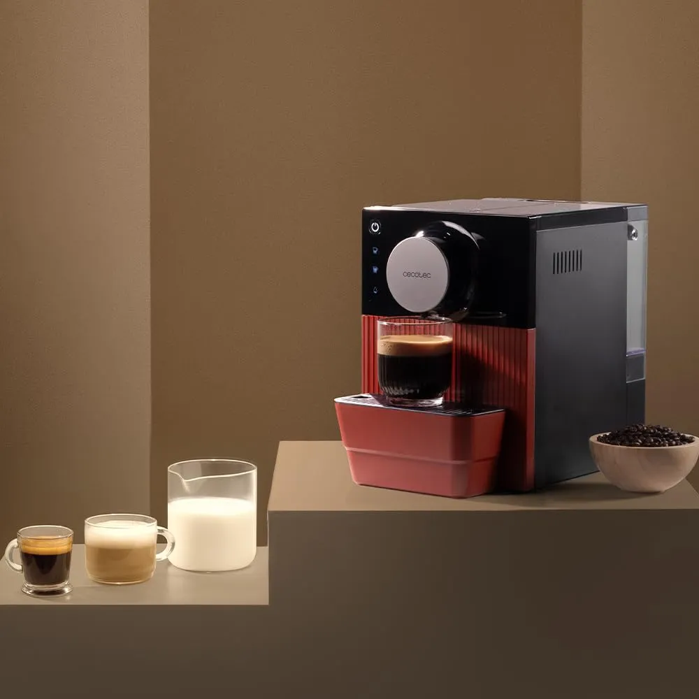 Cecotec Cremmaet Cube Macchina da Caffè Superautomatica, Rosso, 1350 W, 19 bar - immagine 3