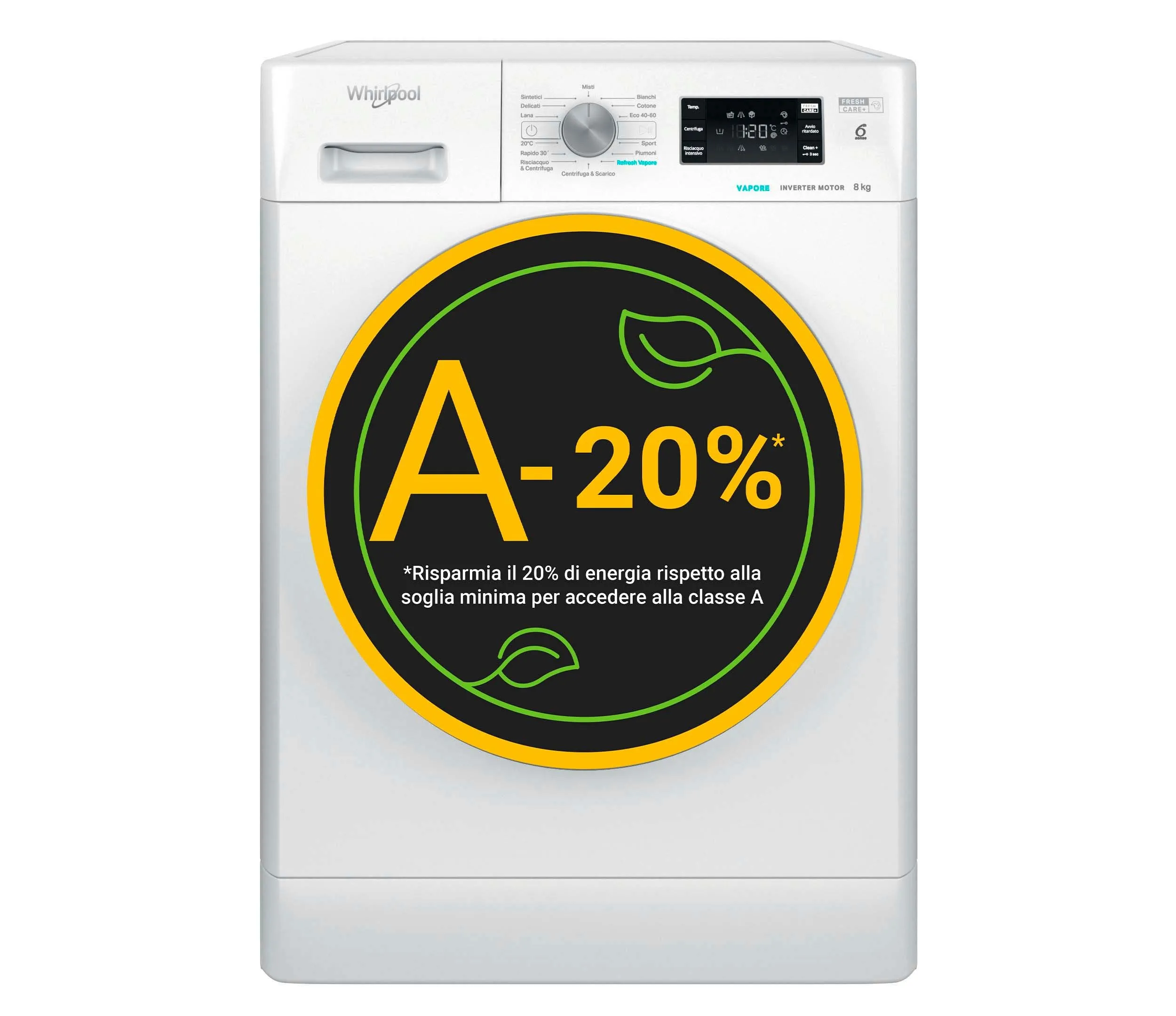 Whirlpool FFB 848 BSV IT Lavatrice 8 kg Bianco - immagine 2