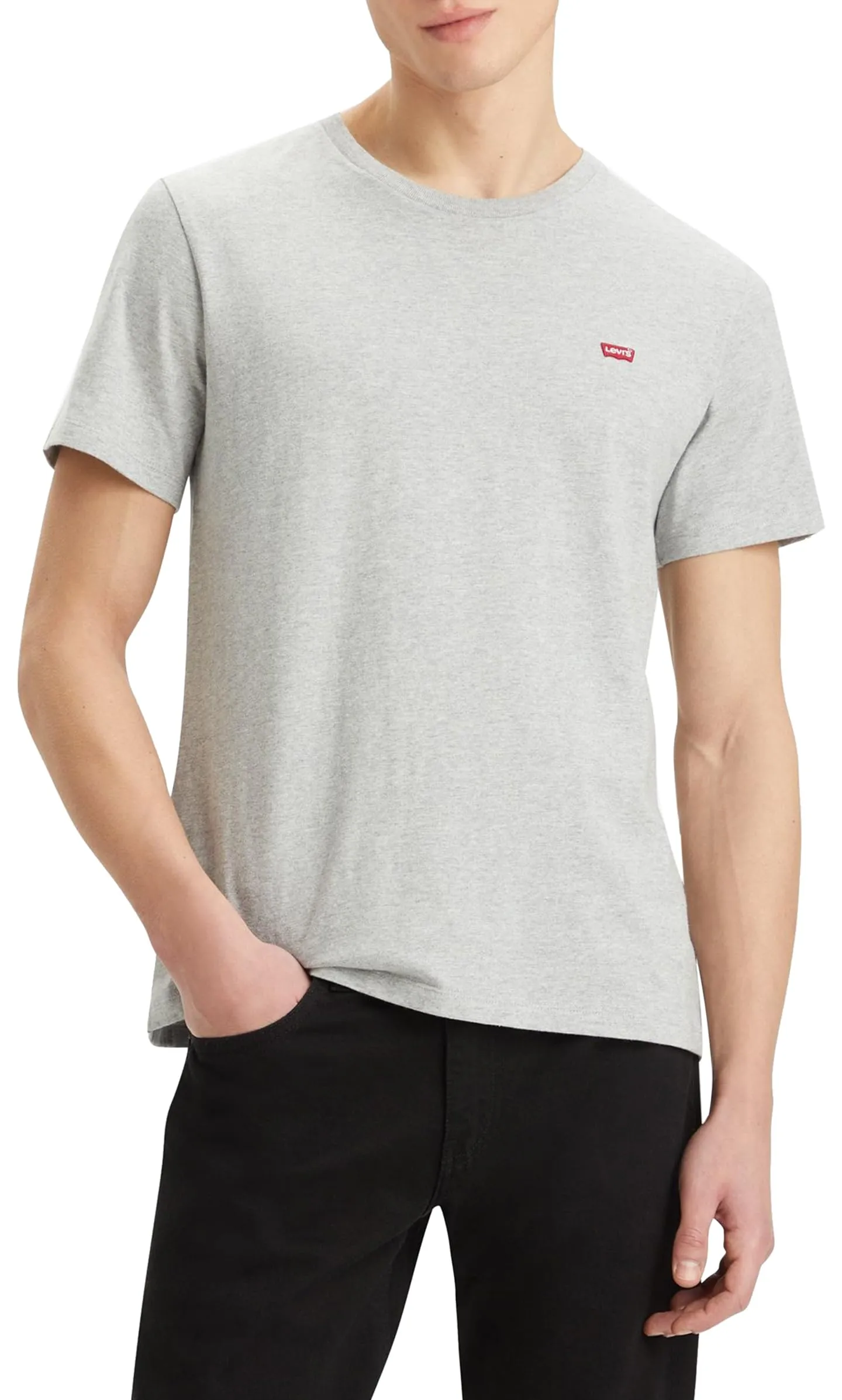 Levi's SS Original Housemark Tee, Mid Tone Grey Heather Jersey, L - immagine 1