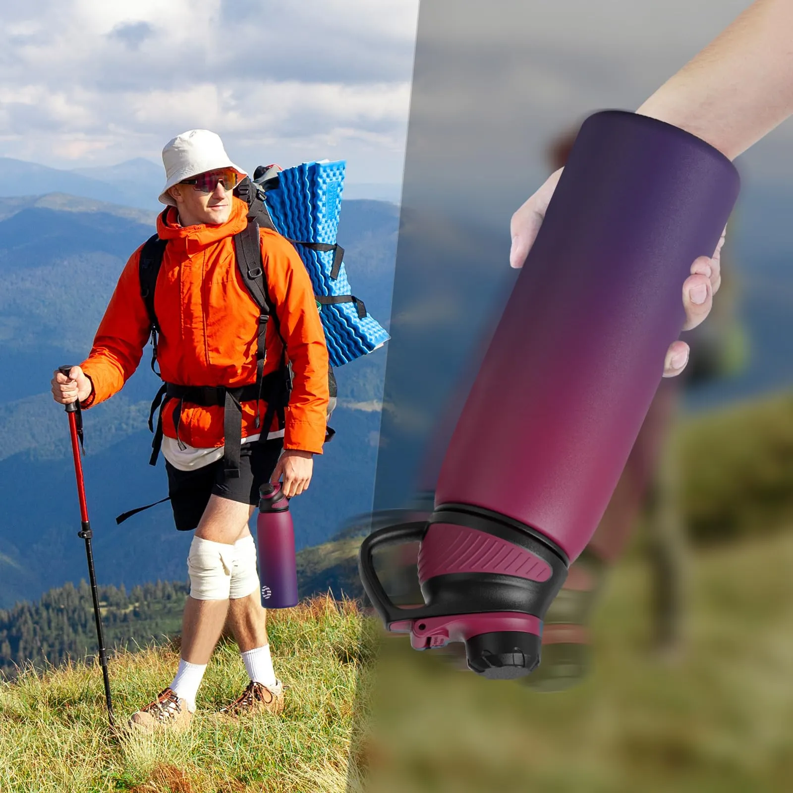 Fjbottle Borraccia Termica 1L Acciaio Inox con Tappo Magnetico - immagine 8