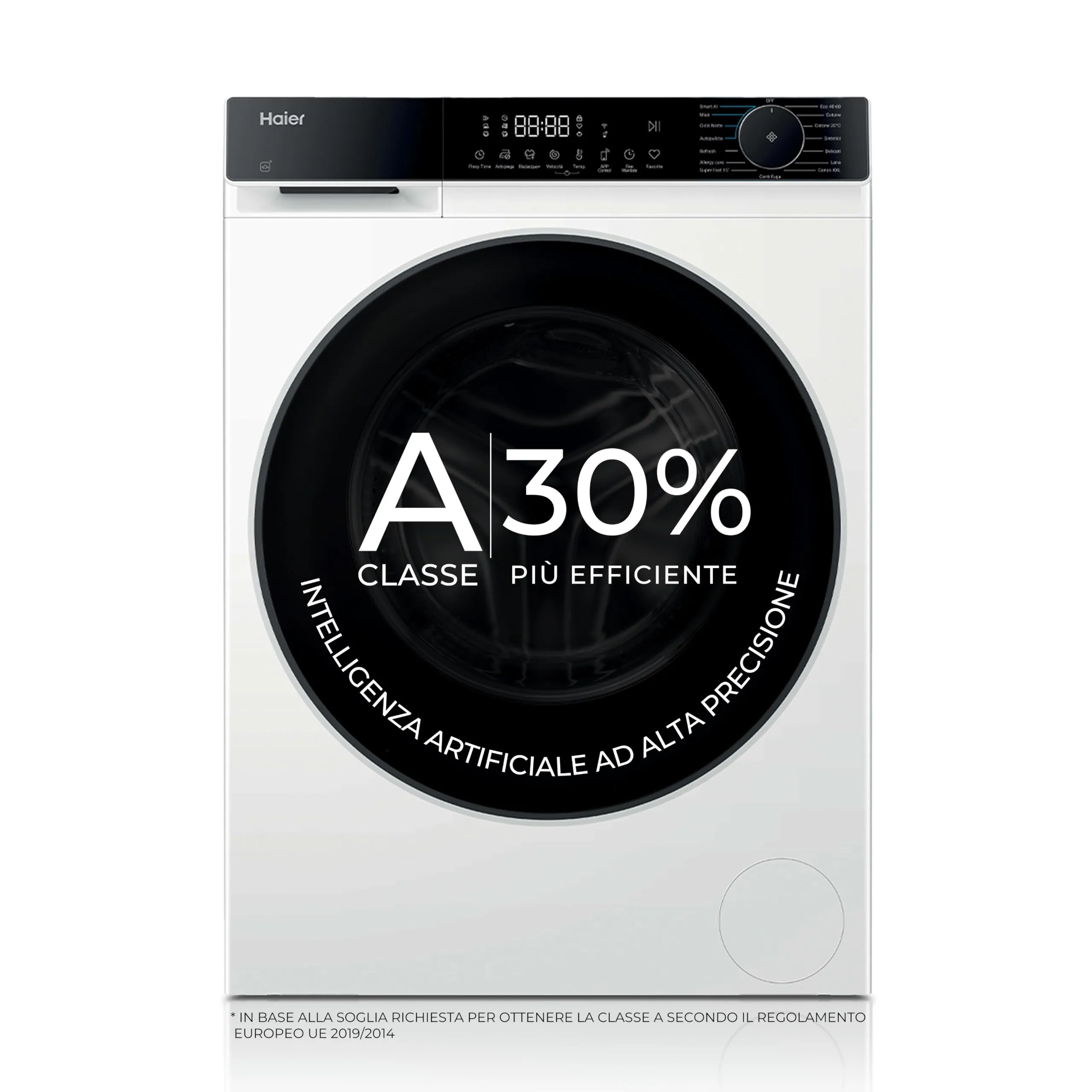Haier X Serie 5 Lavatrice 8 Kg, 1400 Giri, Classe A-30%, Bianca - immagine 1