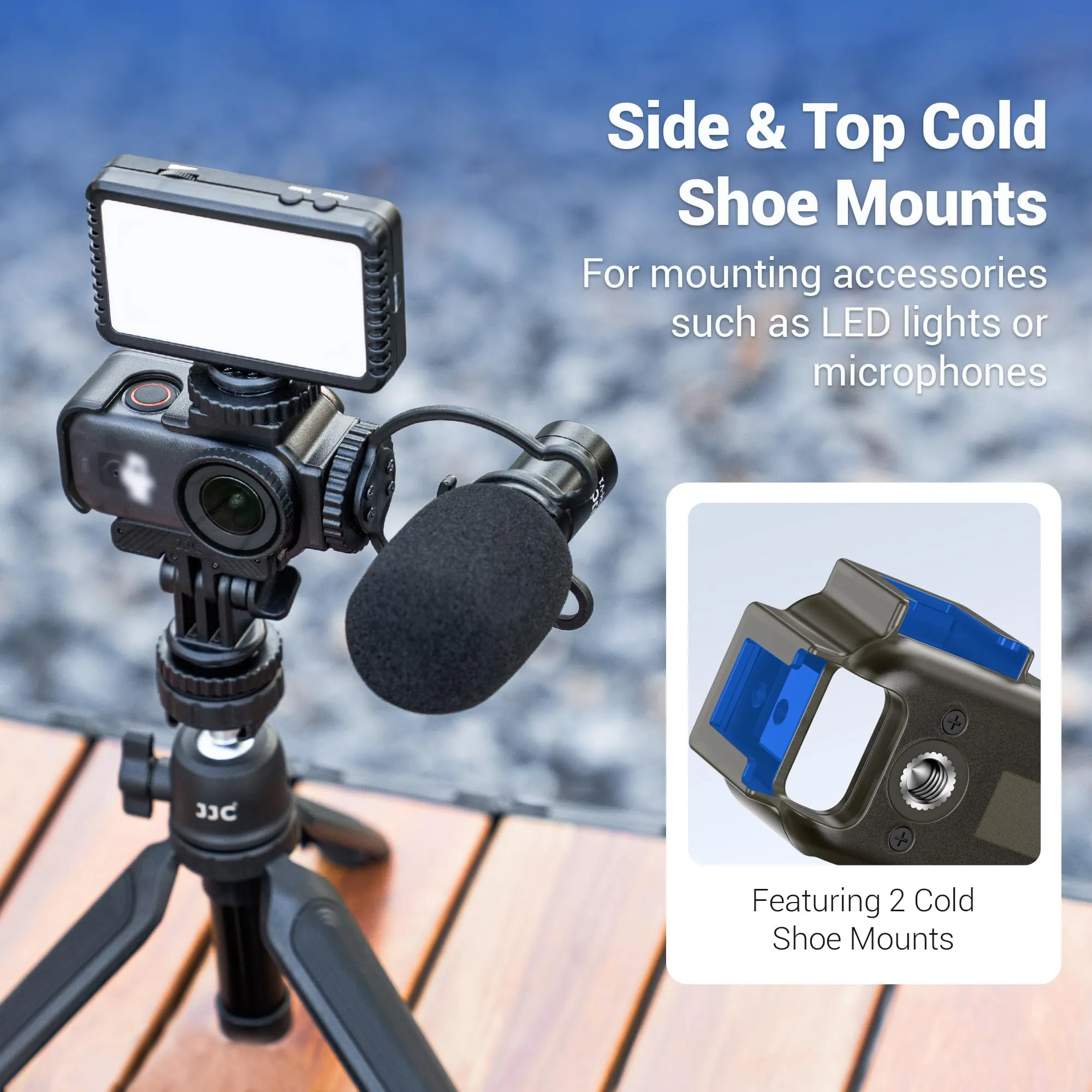 JJC Osmo Nano Expansion Cage with 2 Cold Shoe Mounts - immagine 6