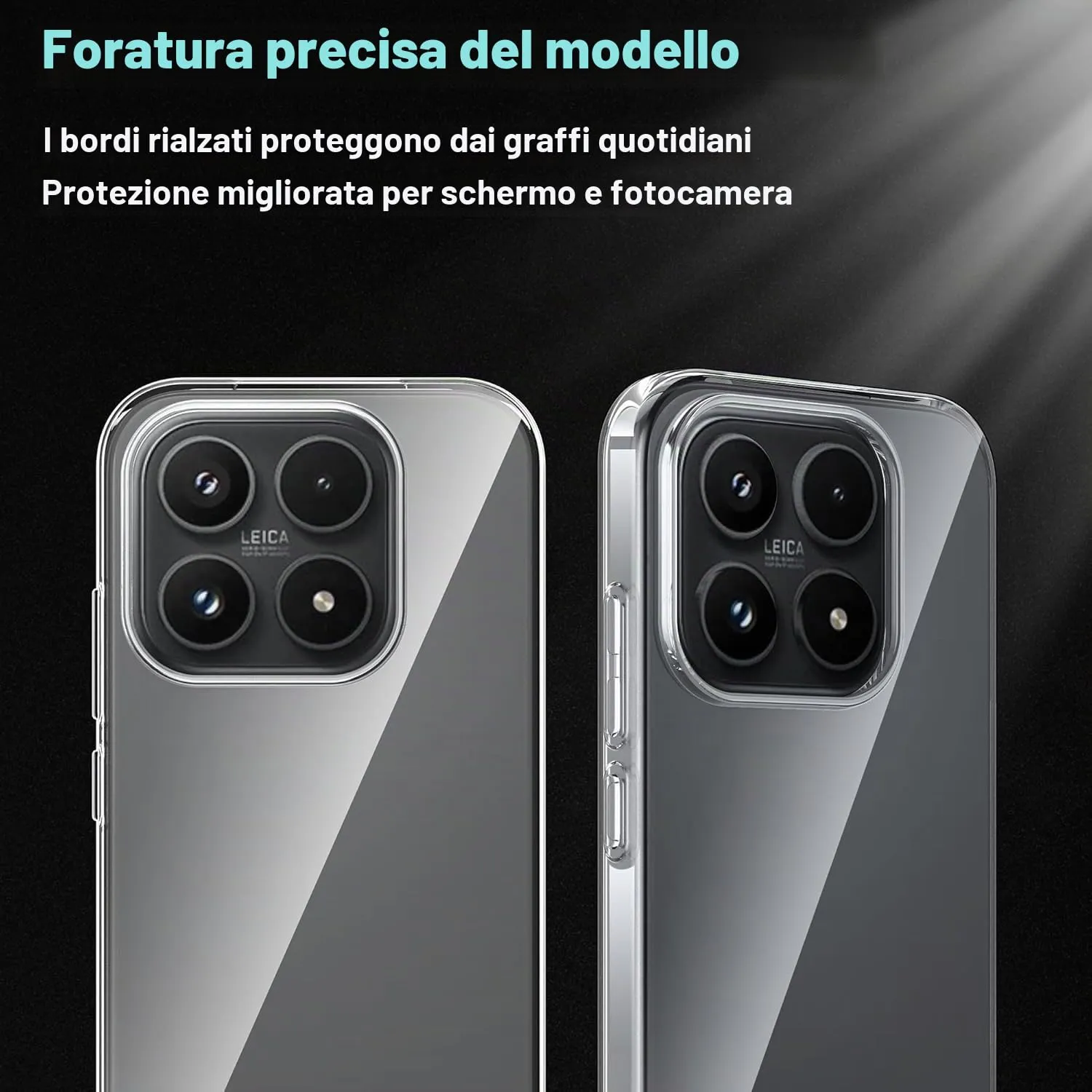 Captor Cover per Xiaomi 17, Custodia in Silicone Trasparente Anti-Ingiallimento e Anti-Graffio - immagine 2