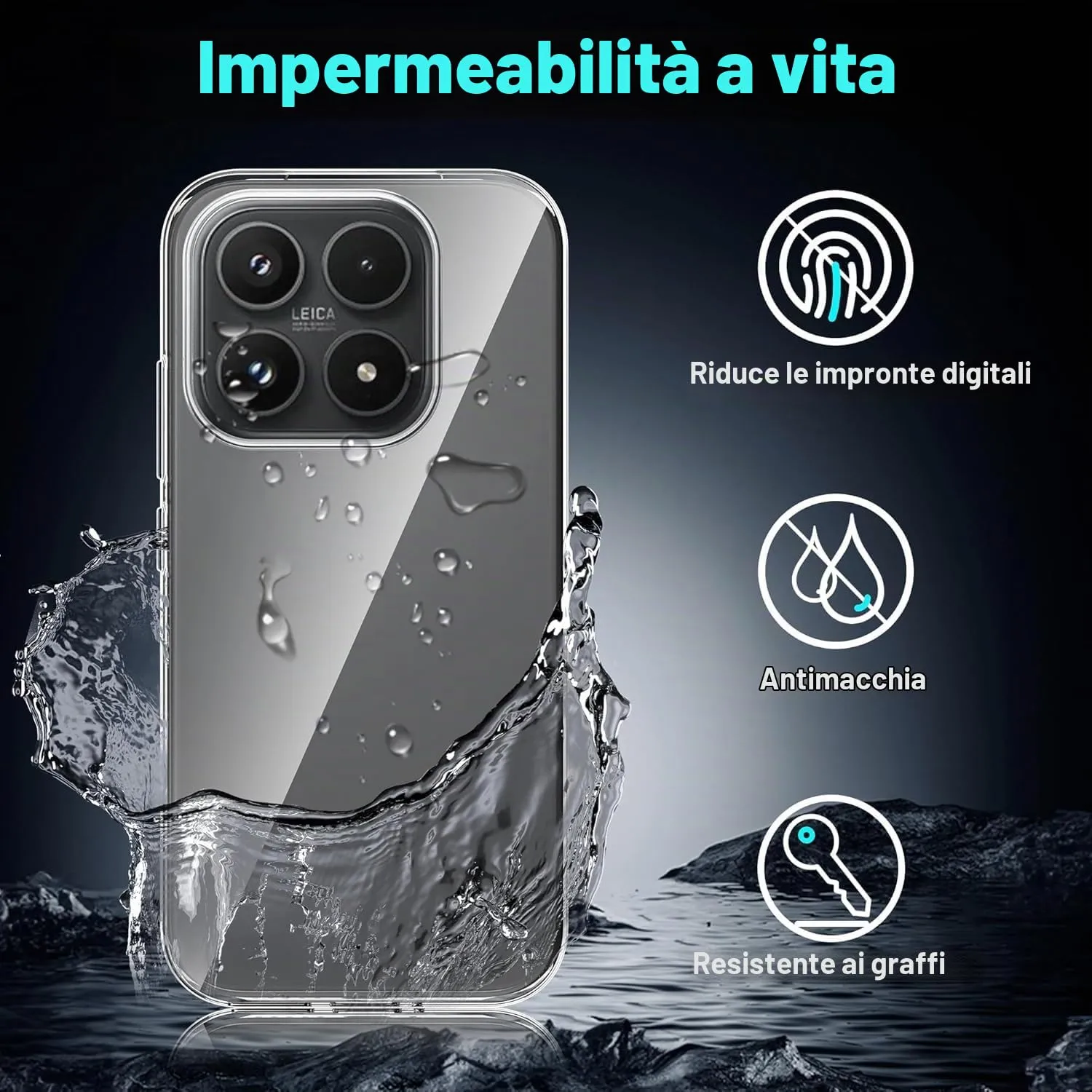 Captor Cover per Xiaomi 17, Custodia in Silicone Trasparente Anti-Ingiallimento e Anti-Graffio - immagine 3