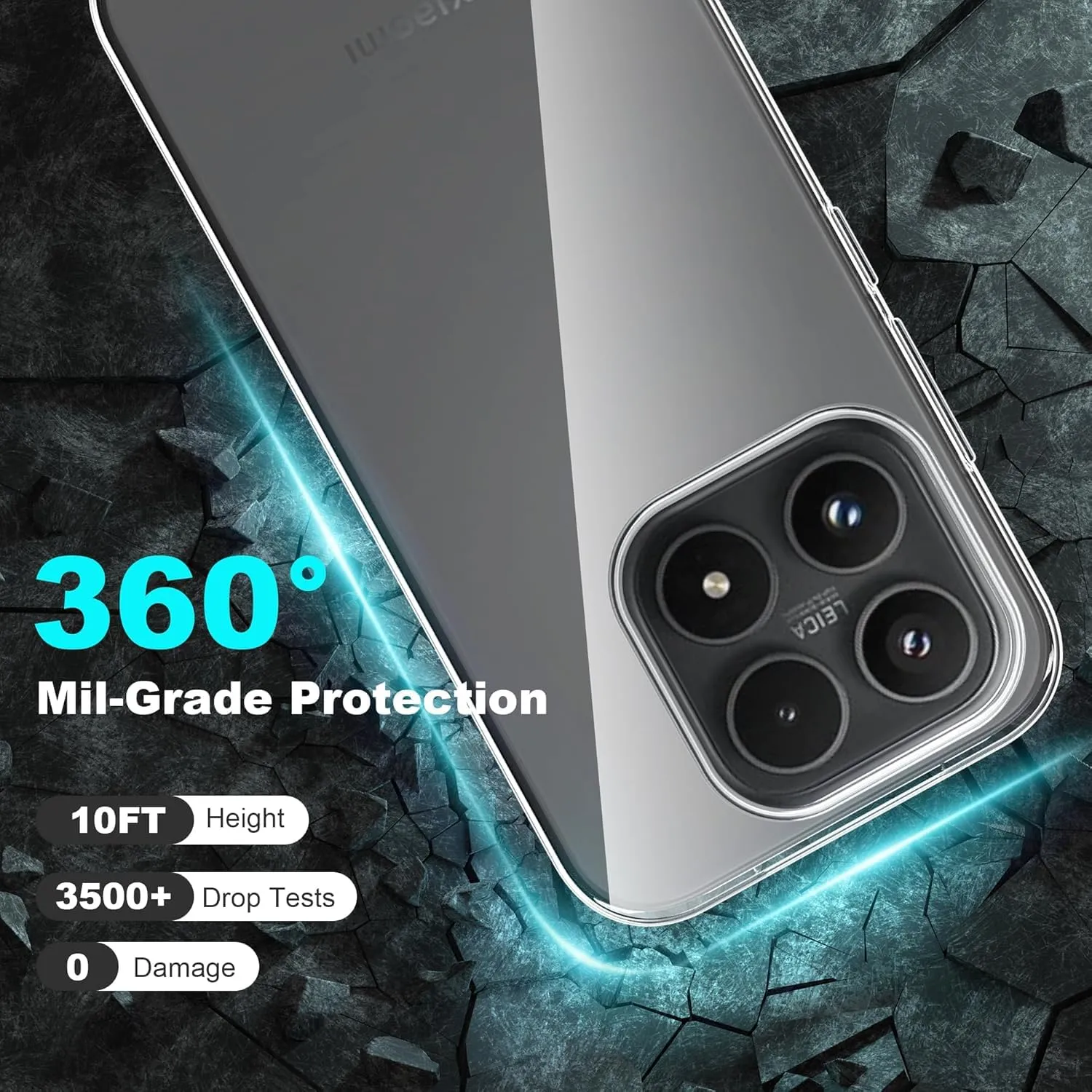 Captor Cover per Xiaomi 17, Custodia in Silicone Trasparente Anti-Ingiallimento e Anti-Graffio - immagine 4