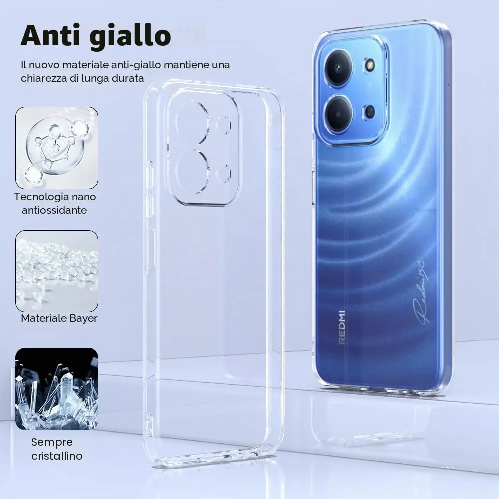Captor Cover for Xiaomi Redmi 15C, Transparent Soft Silicone Case, Anti-Scratch and Anti-Yellowing - immagine 3