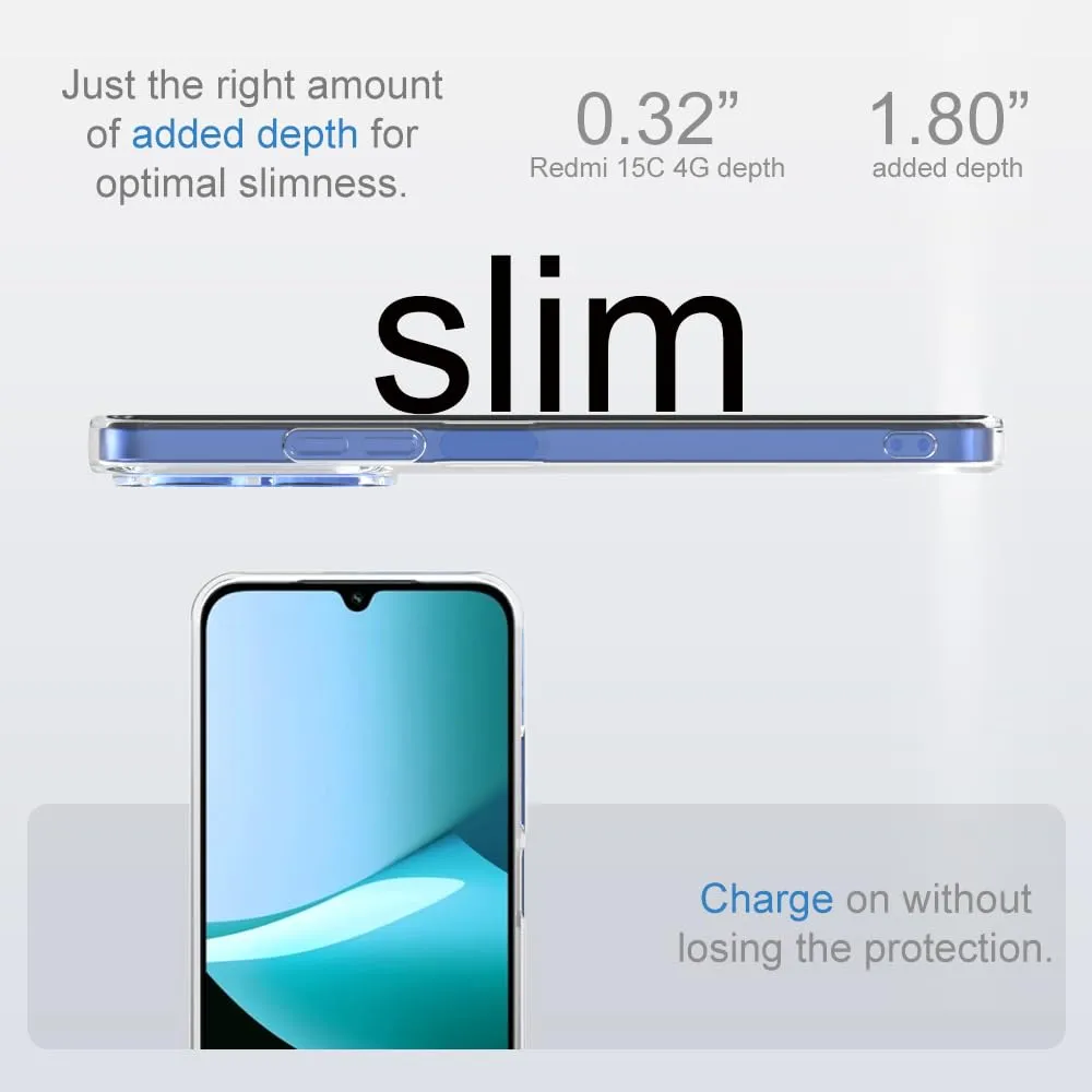 Captor Cover for Xiaomi Redmi 15C, Transparent Soft Silicone Case, Anti-Scratch and Anti-Yellowing - immagine 7