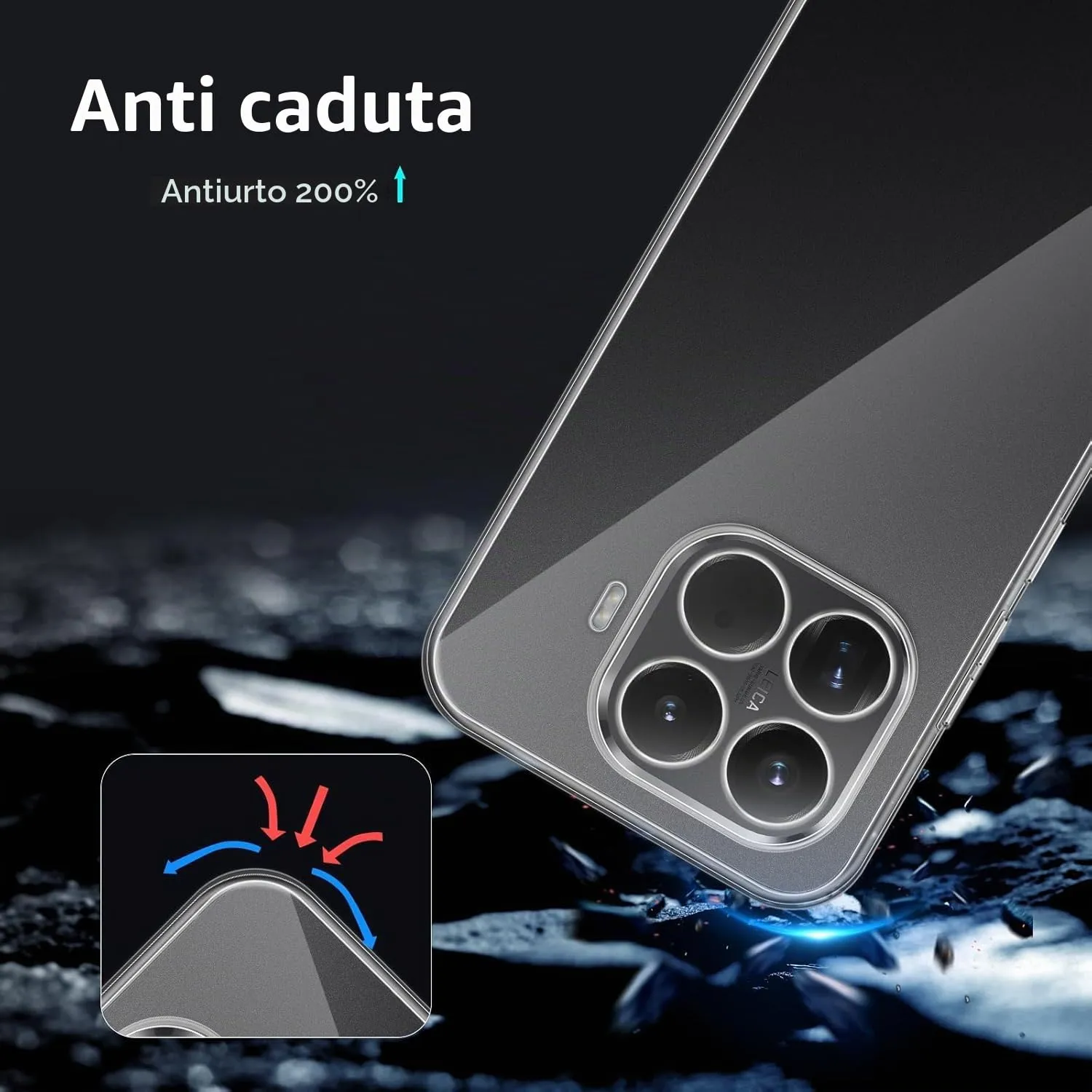 Captor Cover for Xiaomi 15T Pro, Transparent Soft Silicone Case, Anti-Scratch and Anti-Yellowing - immagine 4