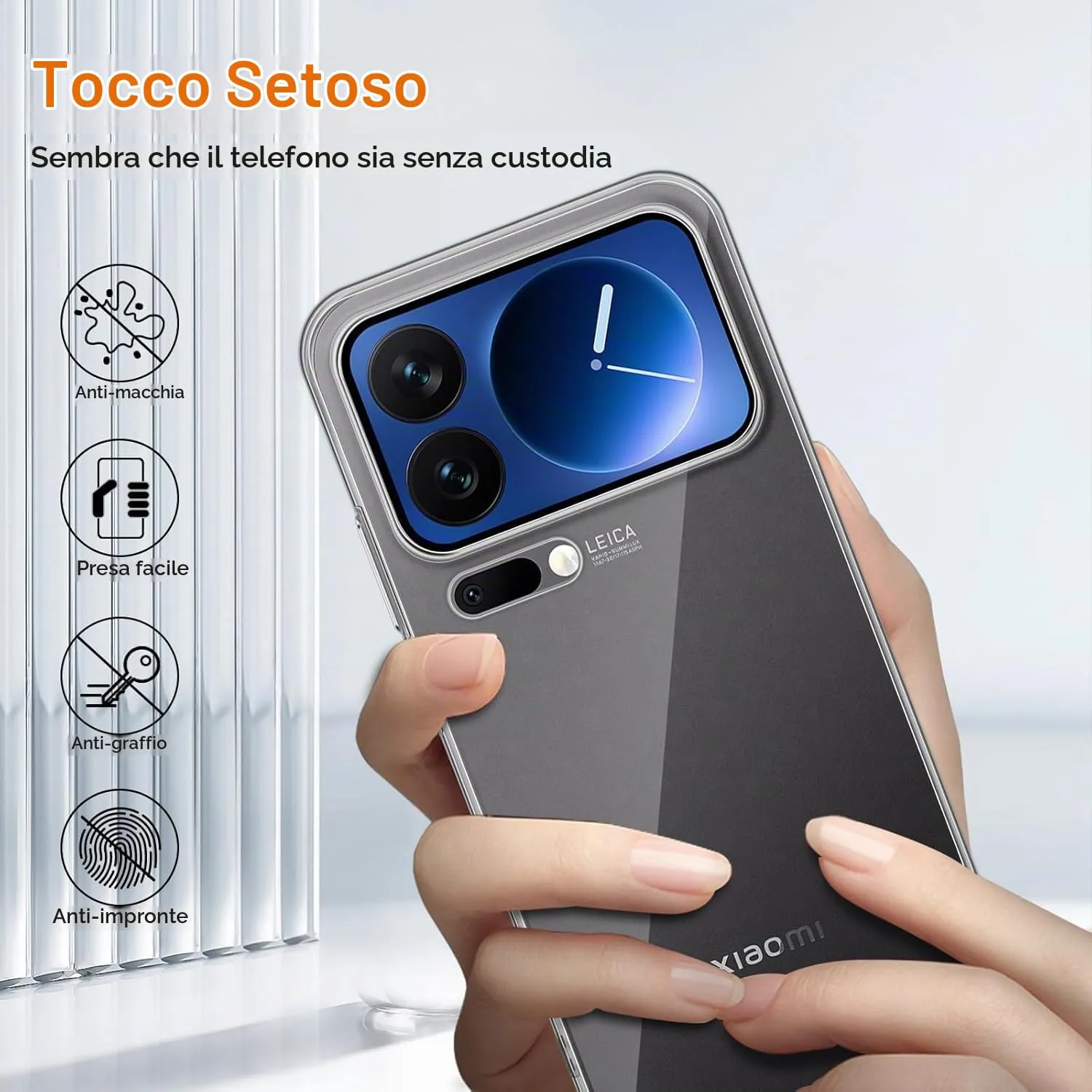 Captor Cover for Xiaomi 17 Pro, Transparent Soft Silicone Case, Anti-Yellowing and Anti-Scratch - immagine 4
