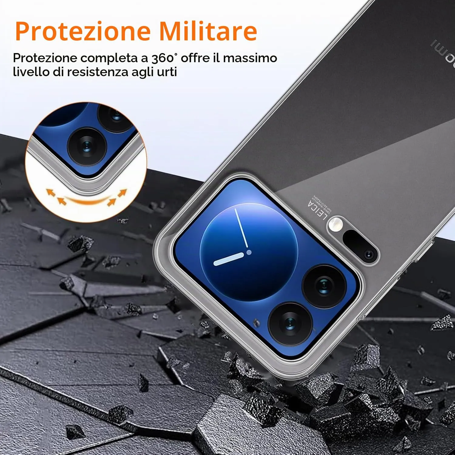Captor Cover for Xiaomi 17 Pro, Transparent Soft Silicone Case, Anti-Yellowing and Anti-Scratch - immagine 6