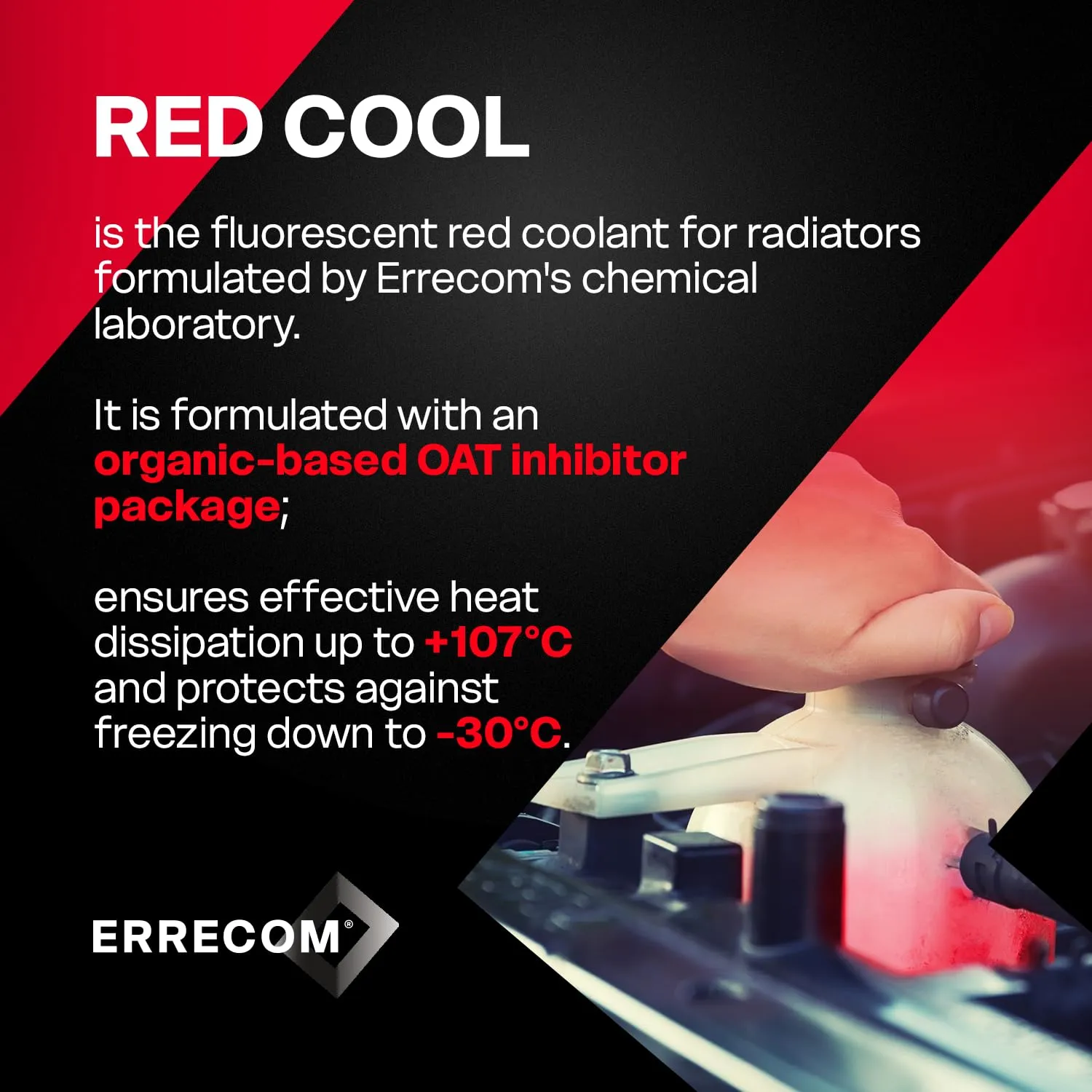 ERRECOM Red Cool Liquido Radiatore Rosso Fluo G12, 5 Litri - immagine 4