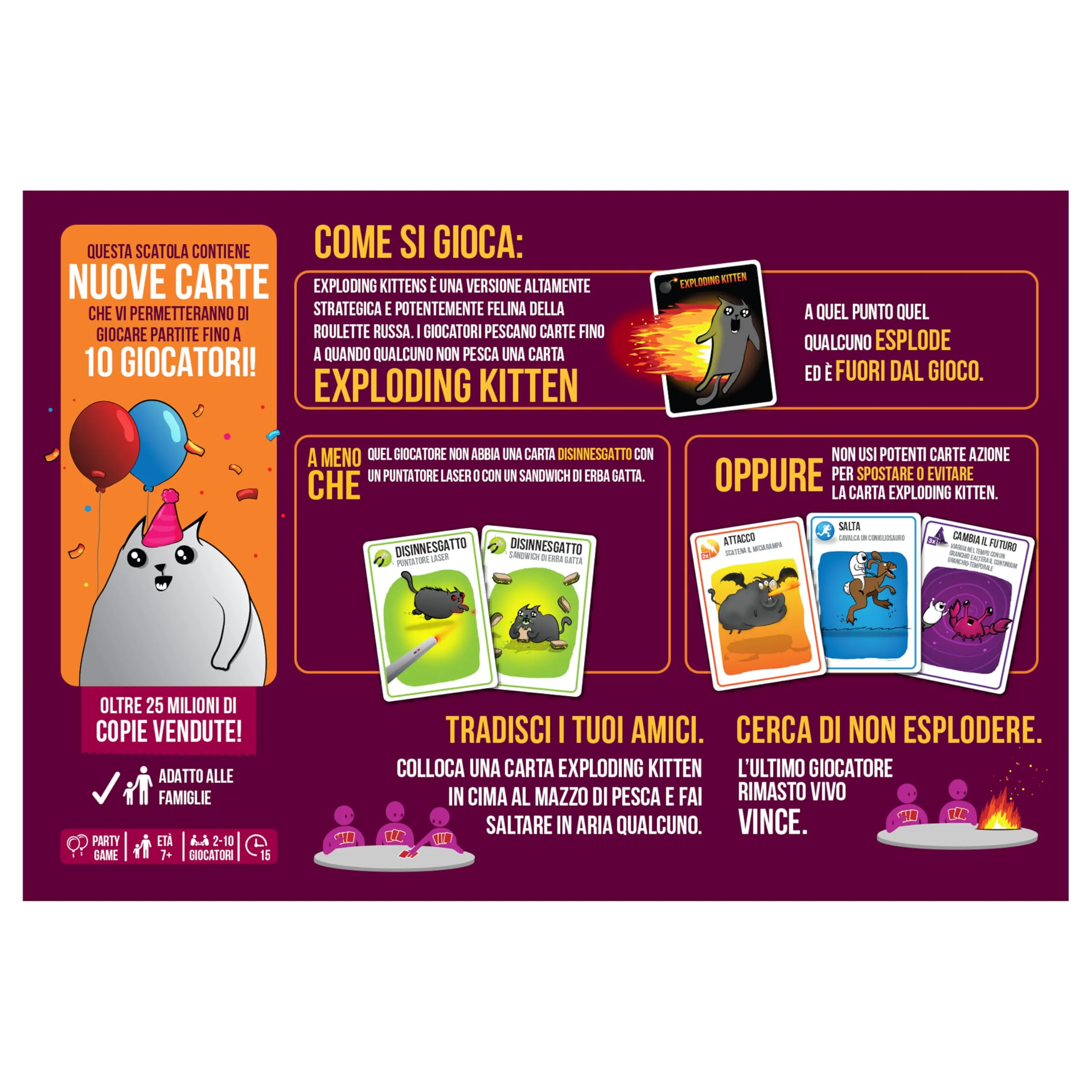Exploding Kittens Asmodee Party Pack (Nuova Edizione) – Carte da Gioco - immagine 4