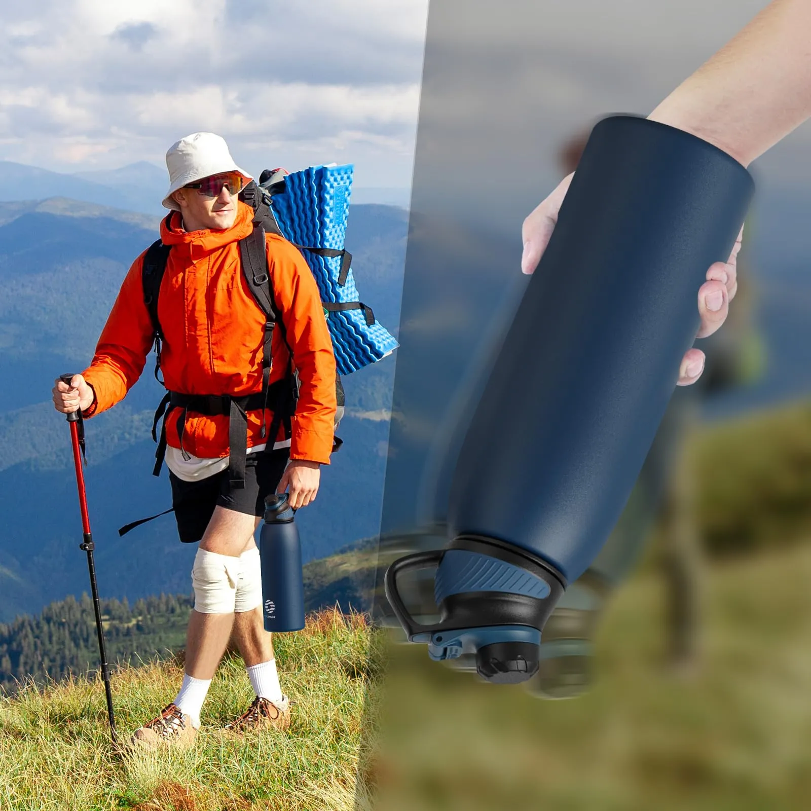 Fjbottle Borraccia Termica in Acciaio Inox con Tappo Magnetico, 1500ml - immagine 8
