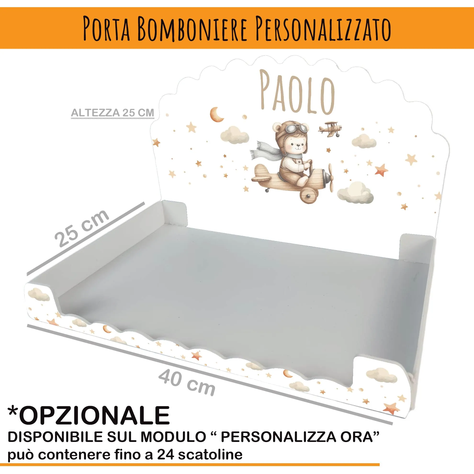 PV Grafik Scatola Portaconfetti Personalizzata con Nome e Data, 16 Pezzi, Nica19 - immagine 3