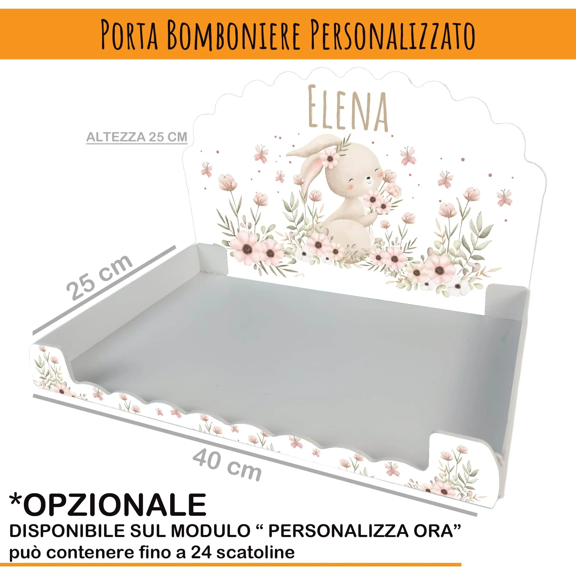 PV Grafik Scatole Portaconfetti Personalizzate con Nome e Data, 16 Pezzi (Nica17) - immagine 3